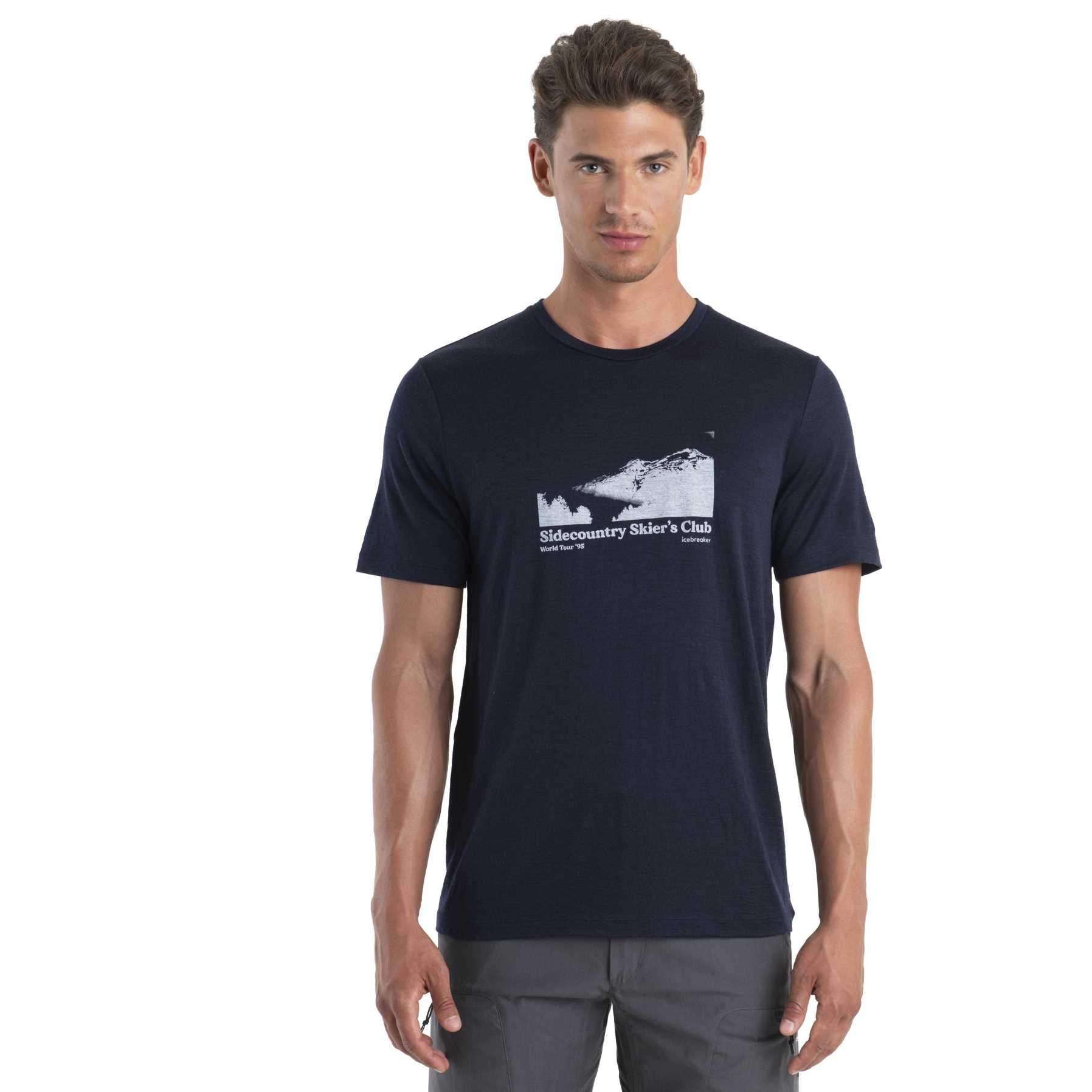 Image de Icebreaker T-Shirt Homme - Tech Lite II Sidecountry Skiers Club - Midnight Navy