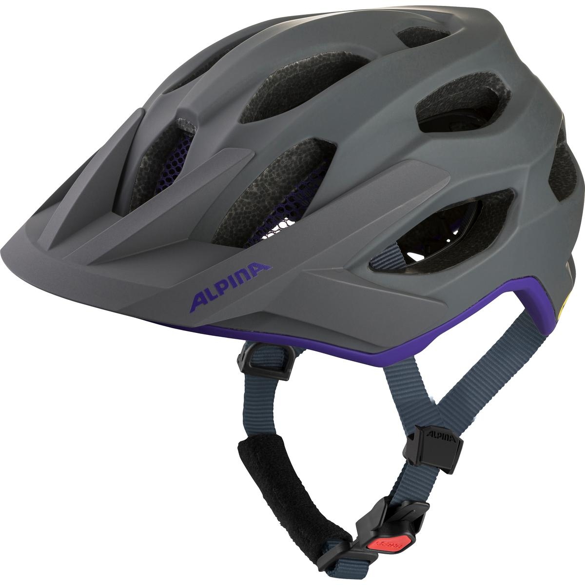 Produktbild von Alpina Apax MIPS Helm - midnight-grey purple matt