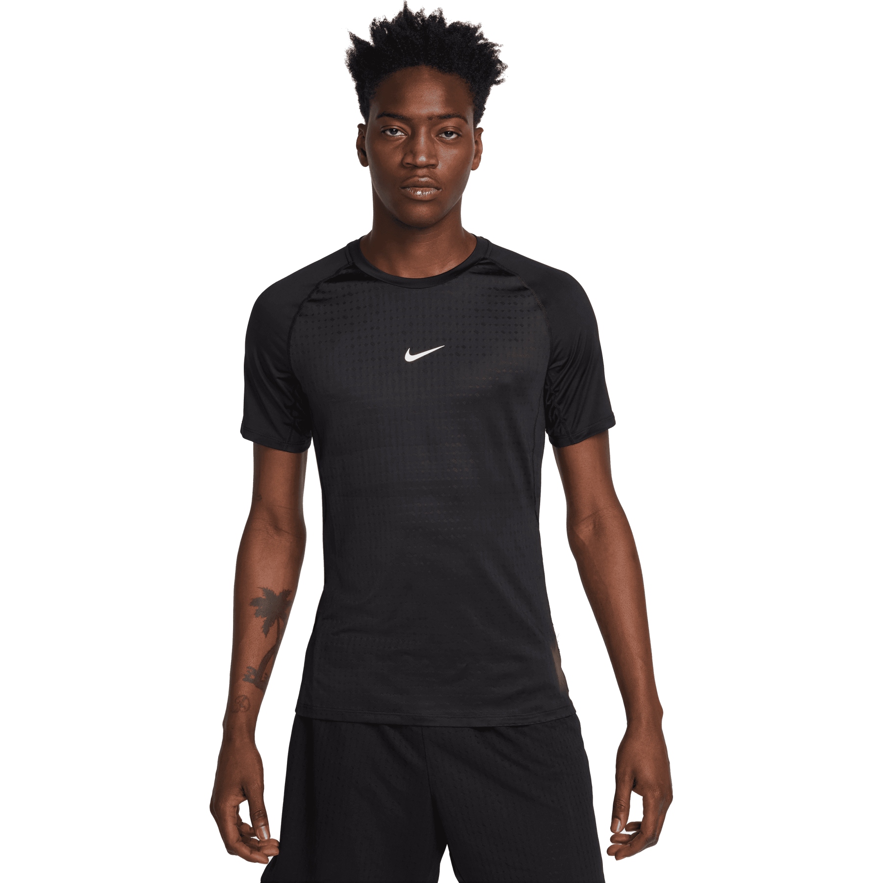 Produktbild von Nike Pro Breathe Slim Kurzarmshirt Herren - black/white HJ4055-010