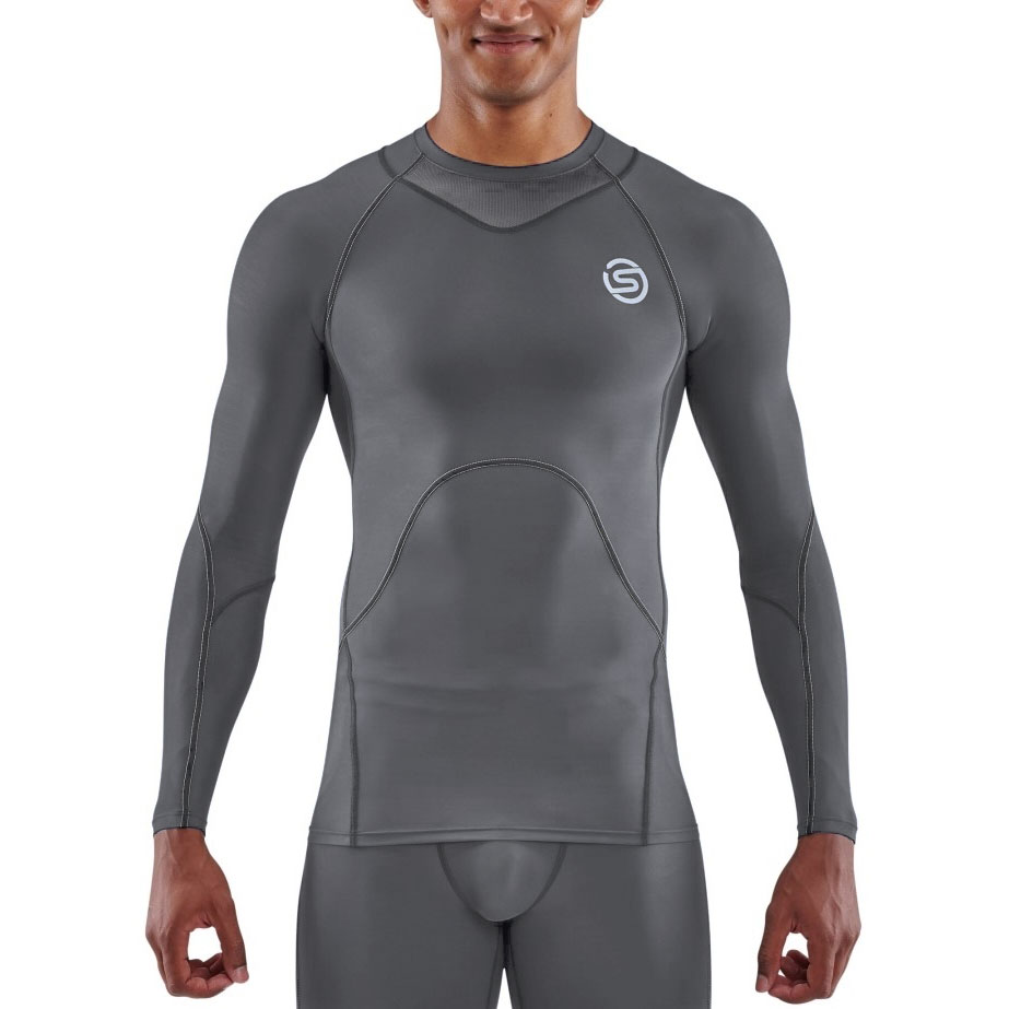 Photo produit de SKINS 3-Series T-Shirt Manches Longues Homme - Charcoal
