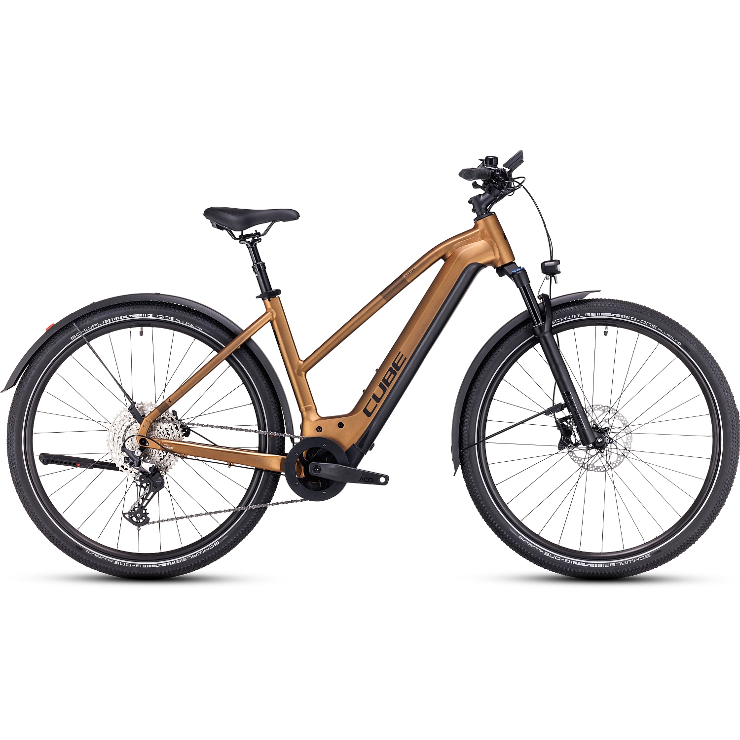 Picture of CUBE NURIDE HYBRID EXC 750 Allroad - Women Electric Bike - 2024 - caramel / black