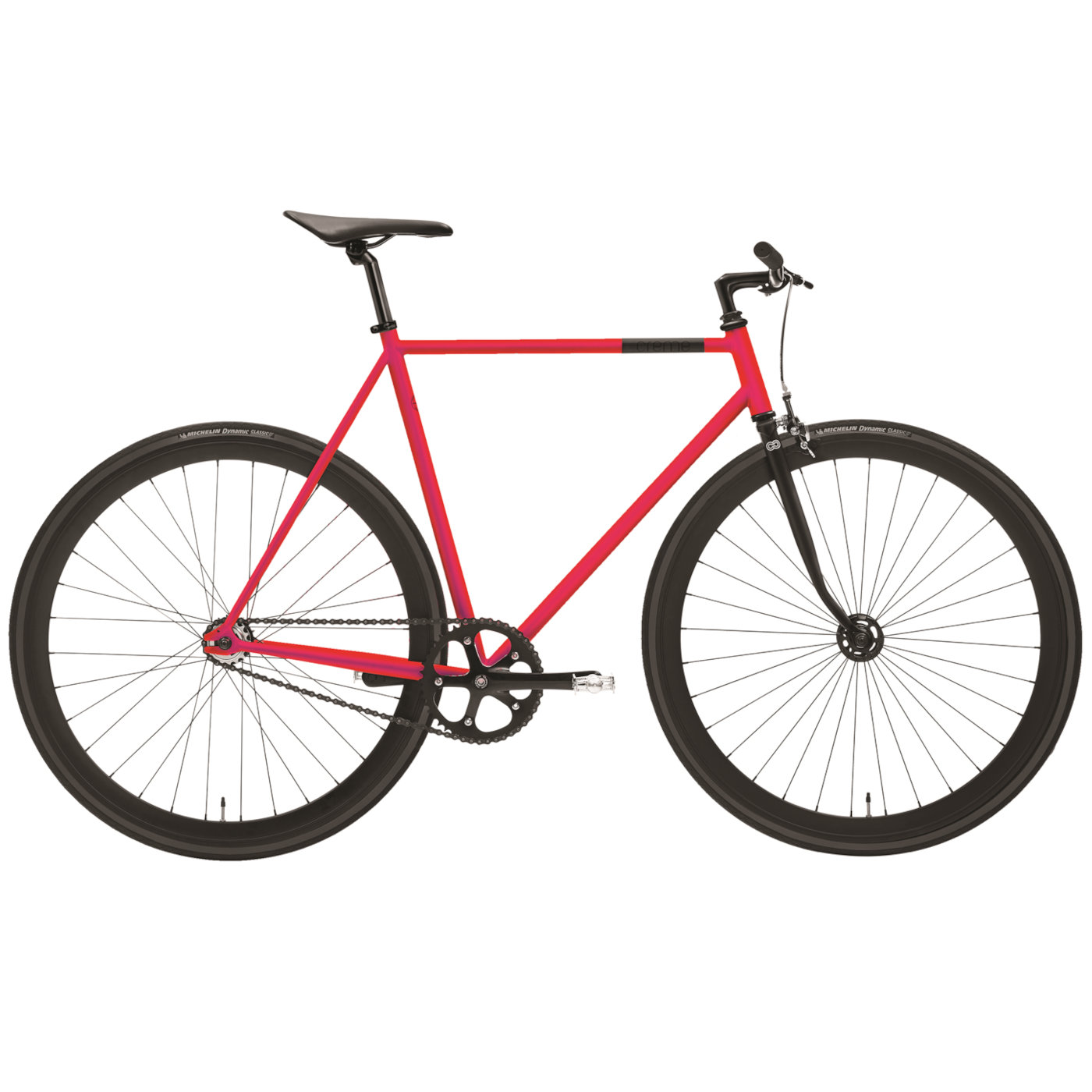 Productfoto van Creme Cycles VINYL Uno - Singlespeed Urban Bike - 2023 - neon red