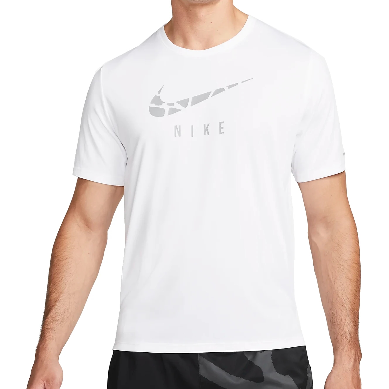 Nike Distance White Sublimated Dri-FIT Running Shirt For Men on Sale