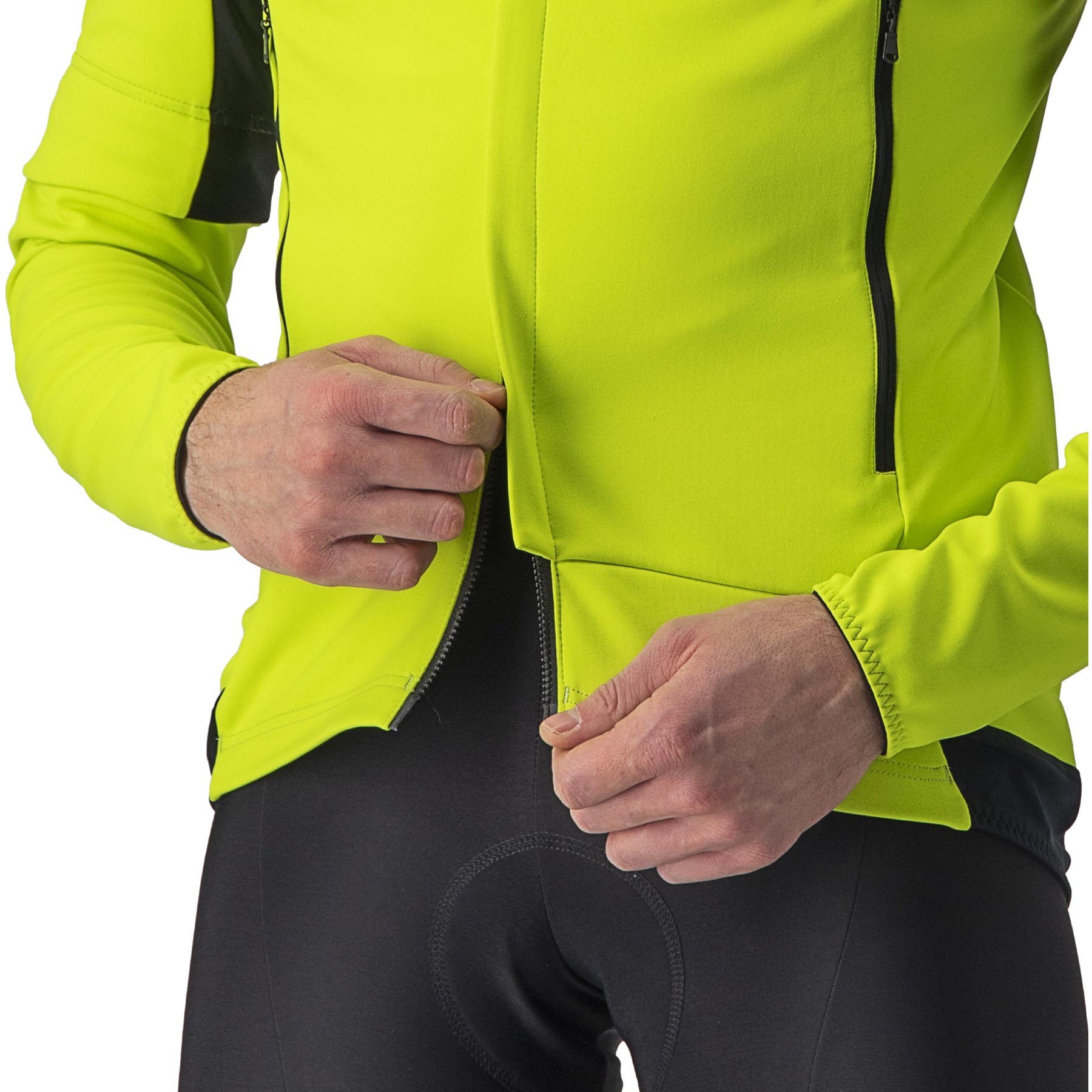 Castelli Perfetto RoS 2 Convertible Jacket Men - electric lime/dark grey 383