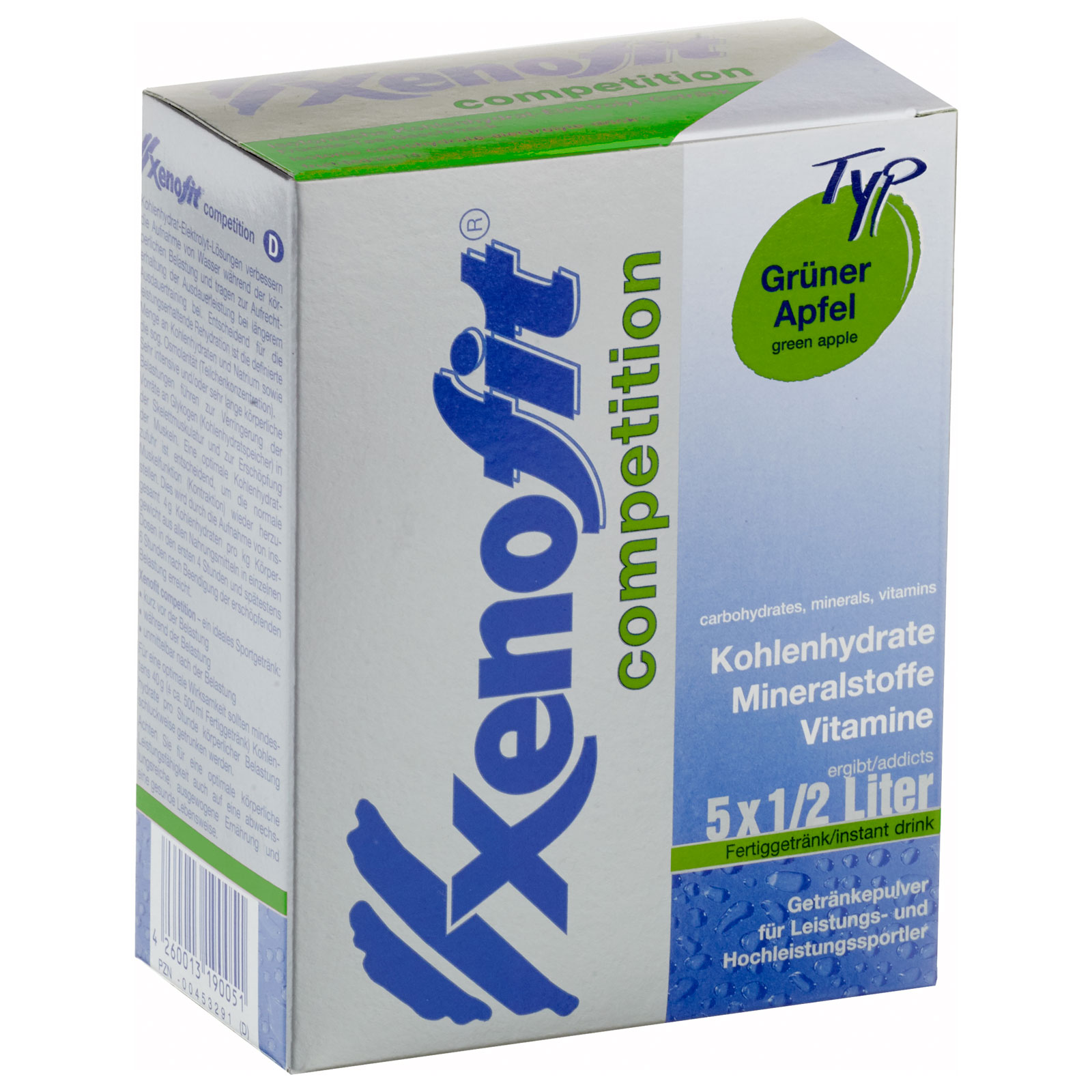 Productfoto van Xenofit Competition Green Apple - Isotonic Carbohydrate Drink - 5x42g