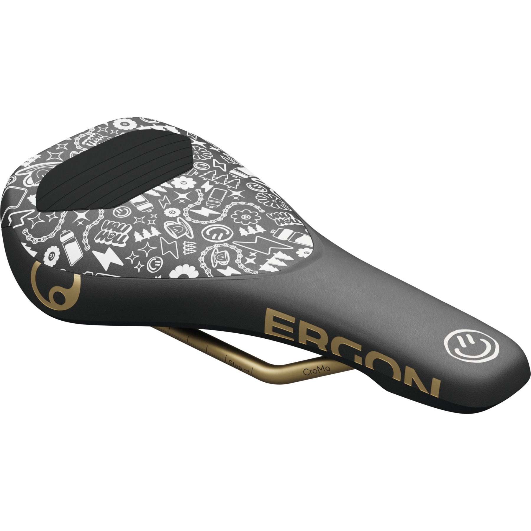 Produktbild von Ergon SM Downhill Comp Vali Höll Edition Sattel - schwarz / gold