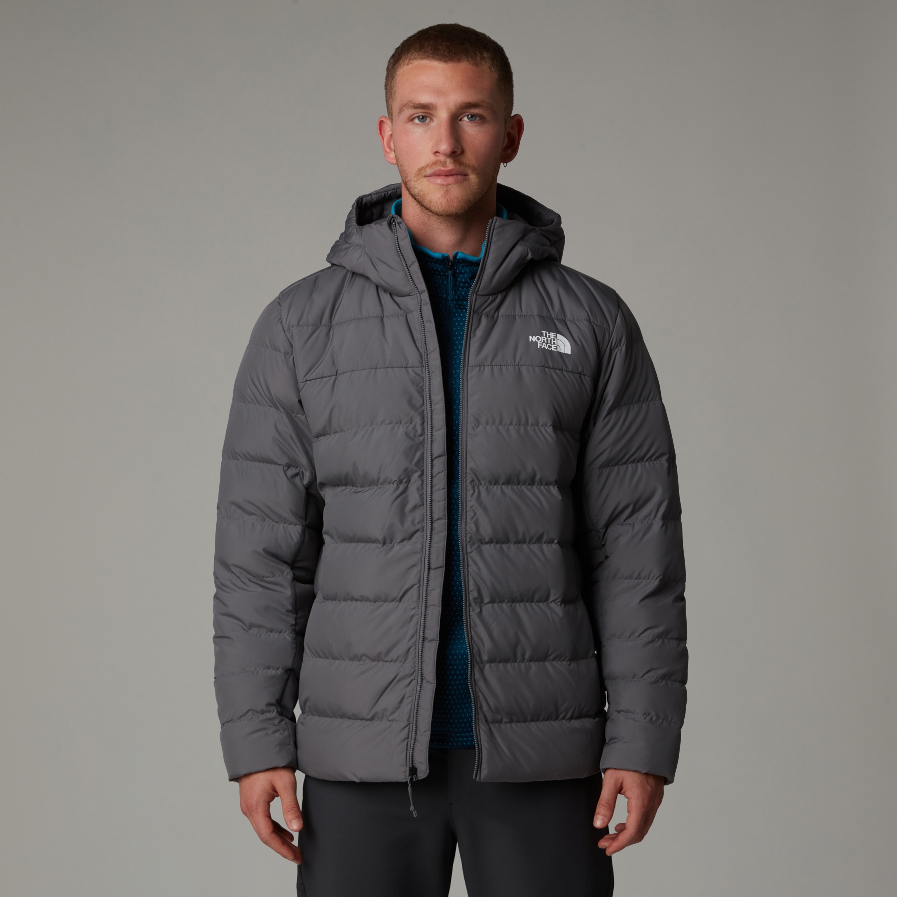 The North Face Aconcagua III Hooded Jacket Men - Smoked Pearl | BIKE24