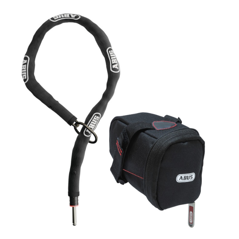 Переходная цепь ABUS Classic + седельная сумка ST 5950 - 5,5 мм | 85 см | 5,5 кг/85 черный