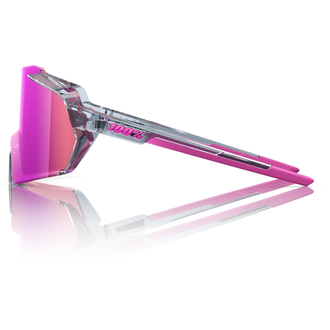 100% Korbin Glasses - Polished Translucent Grey - Purple