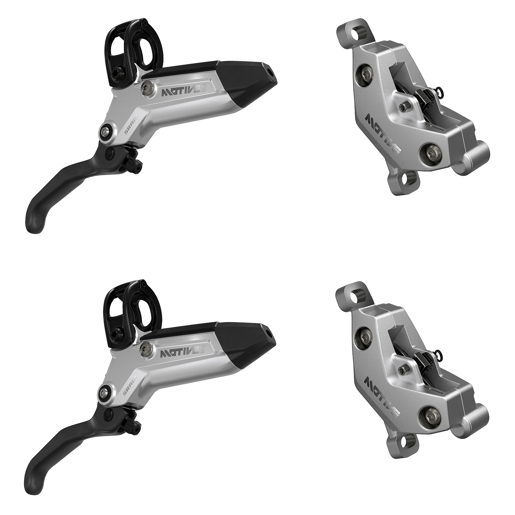 Produktbild von SRAM MOTIVE Ultimate Scheibenbremse Set | 4-Kolben | A1 - Clear Anodized