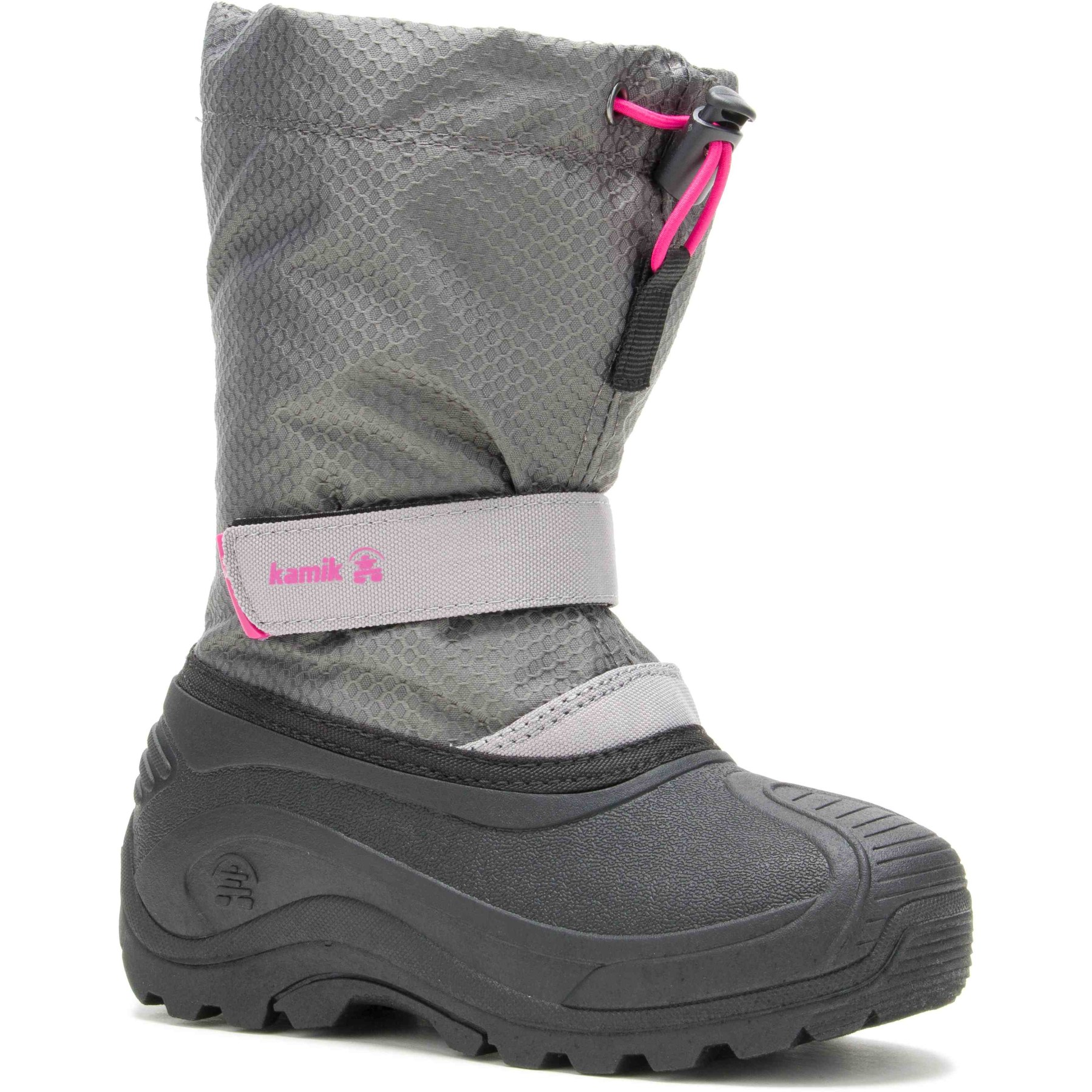 Image of Kamik Finley 2 Kids Winter Boots - Grey/Pink (Size 32-39)