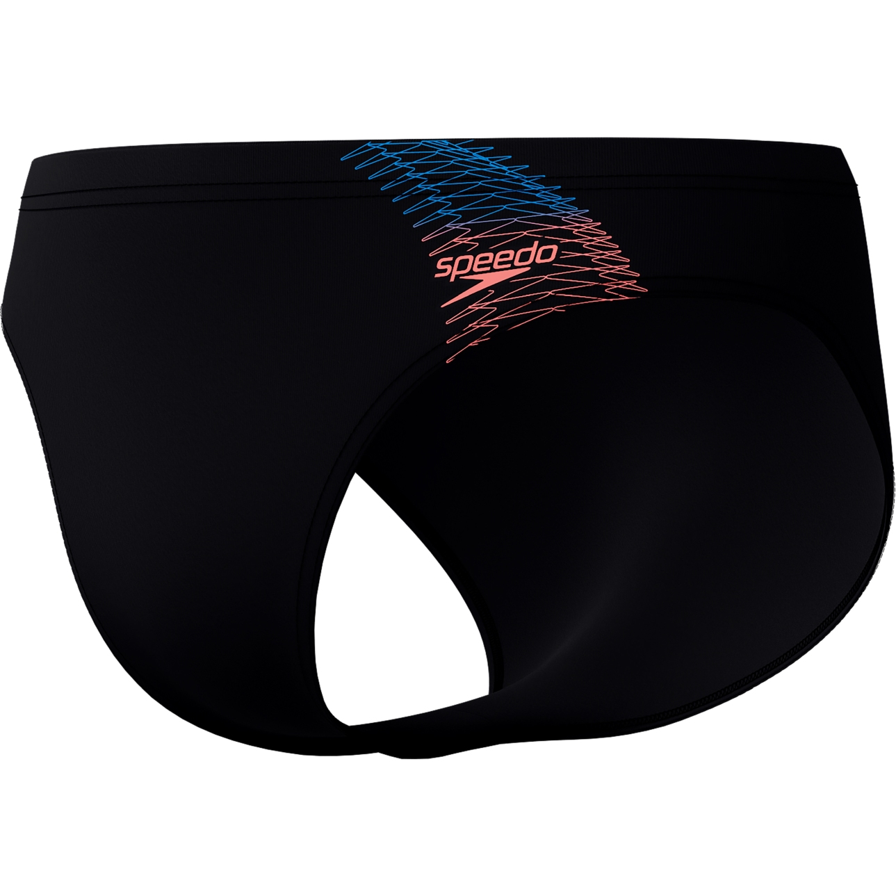 Speedo Medley Logo 7cm Swim Briefs Men - black/neon coral | BIKE24