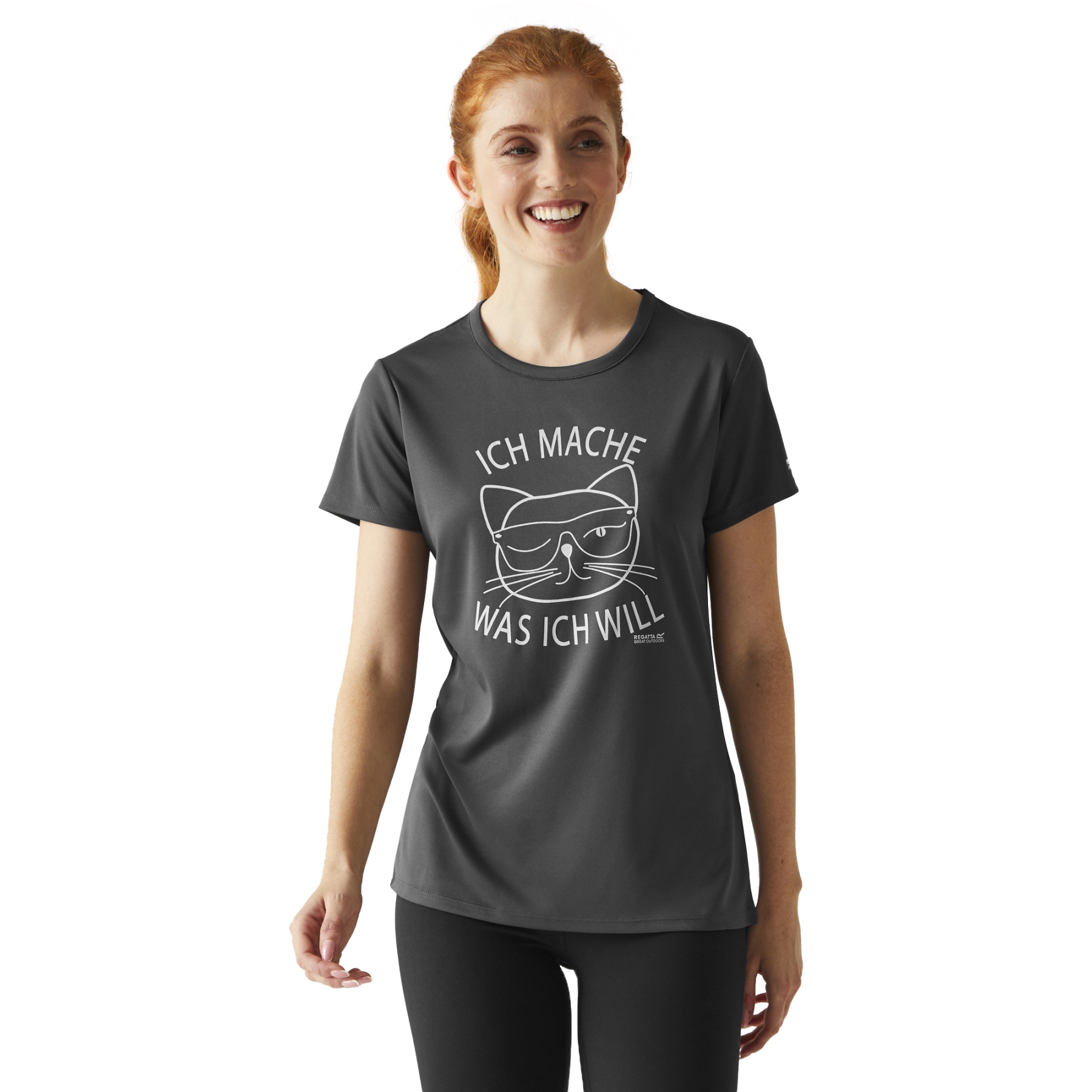 Produktbild von Regatta Fingal Slogan T-Shirt Women - Seal Grey 038