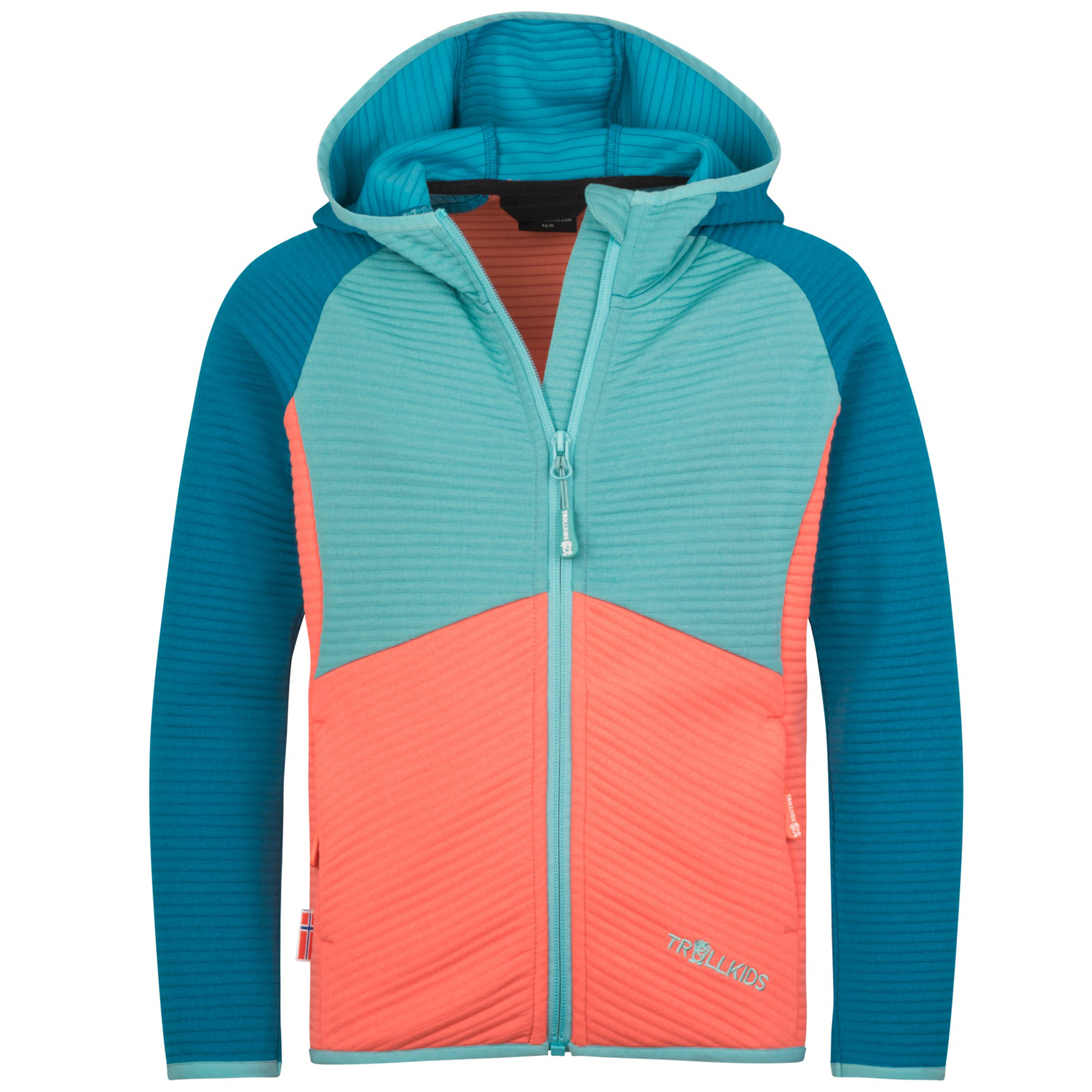 Produktbild von Trollkids Sogndal Jacke Mädchen - Mellow Peach/Harbor Blue/Aqua Haze