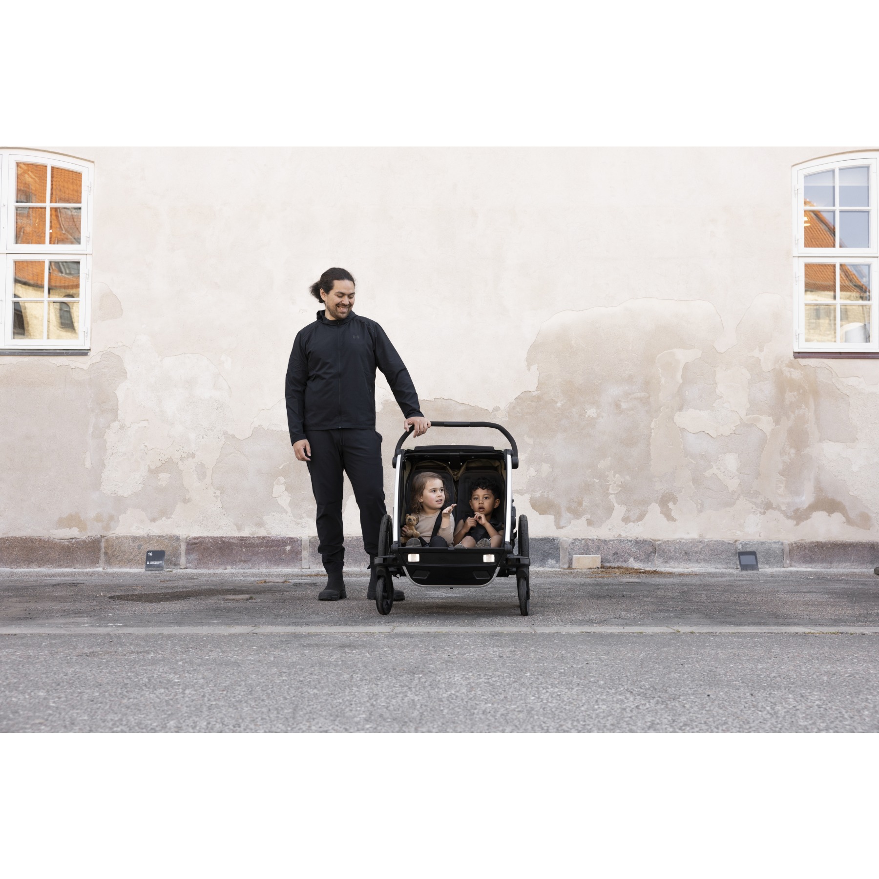 Thule Chariot Cross 2 Double - Bike Trailer for 2 Kids - dark