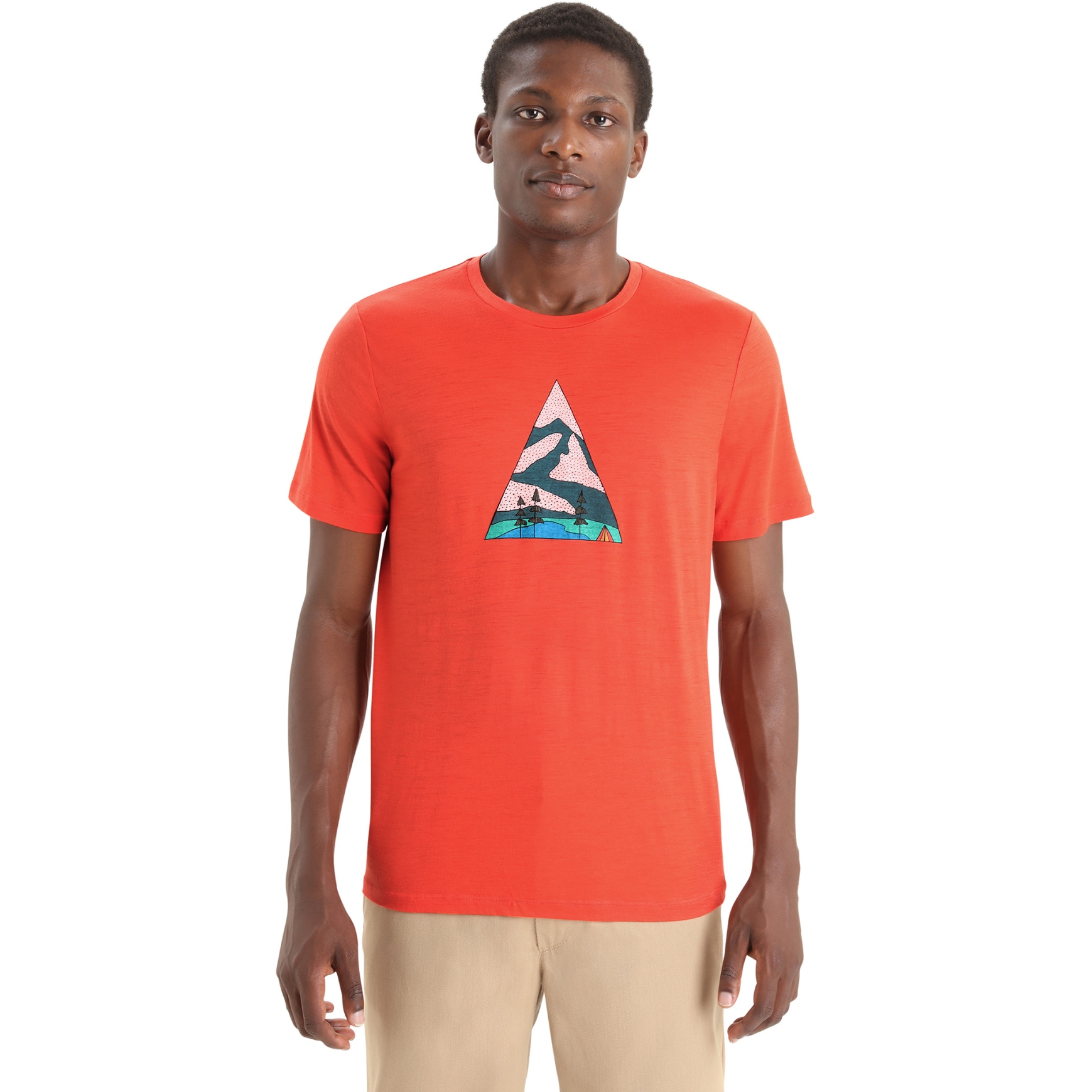 Imagen de Icebreaker Camiseta Hombre - Tech Lite II Camping Grounds - Vibrant Earth