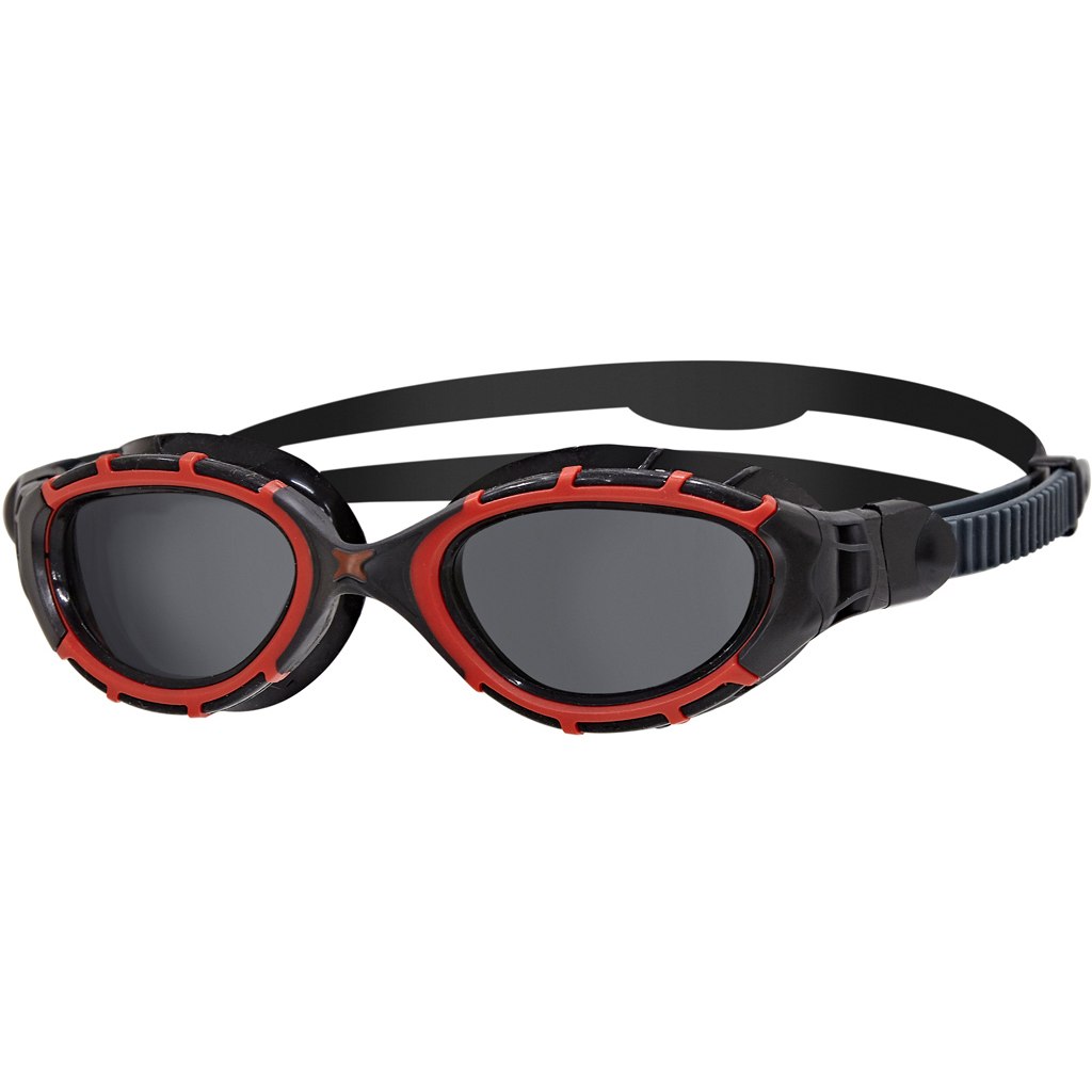 Photo produit de Zoggs Predator Flex Polarized Swimming Goggles - Red/Black/Smoke