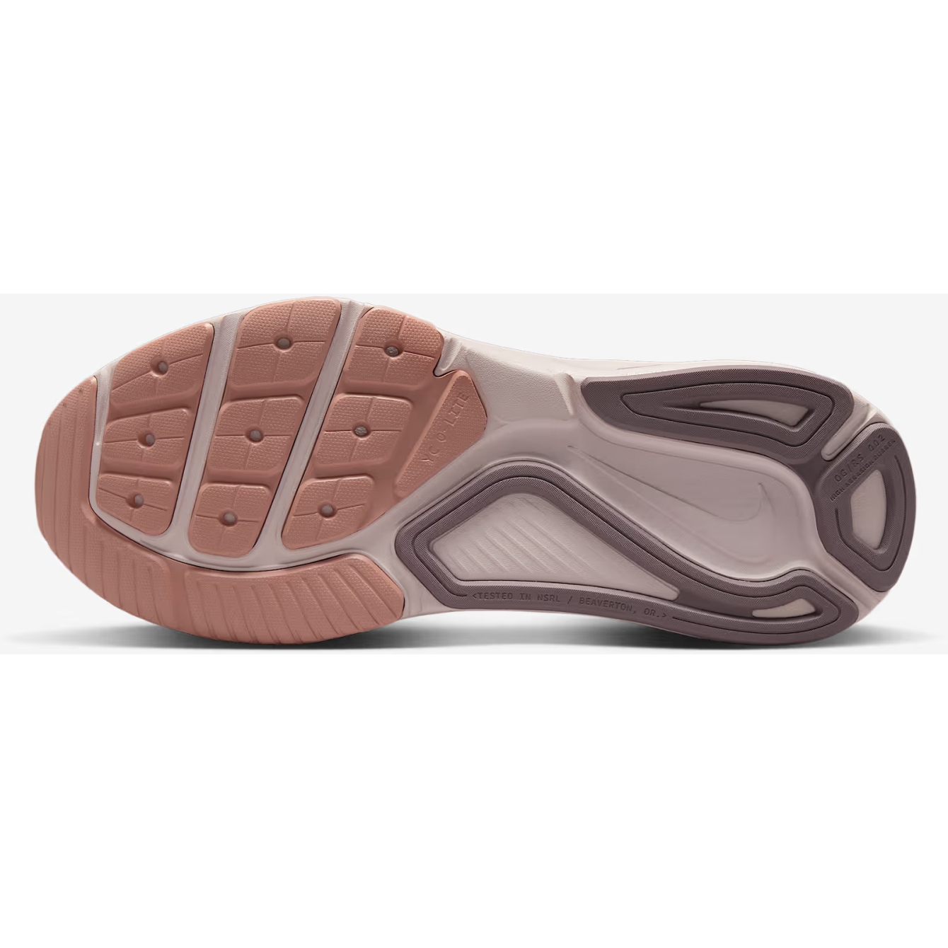 nike grey and rose gold shoes