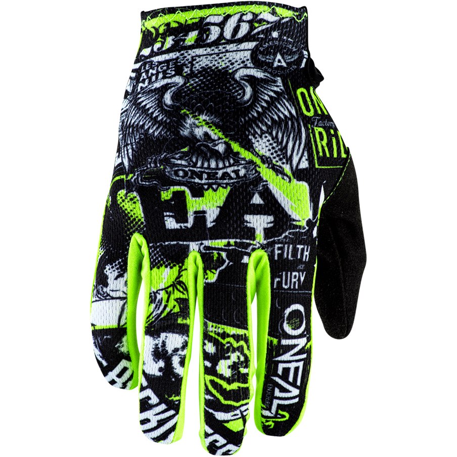 Picture of O&#039;Neal Matrix Youth Gloves - ATTACK V.20 black/neon yellow