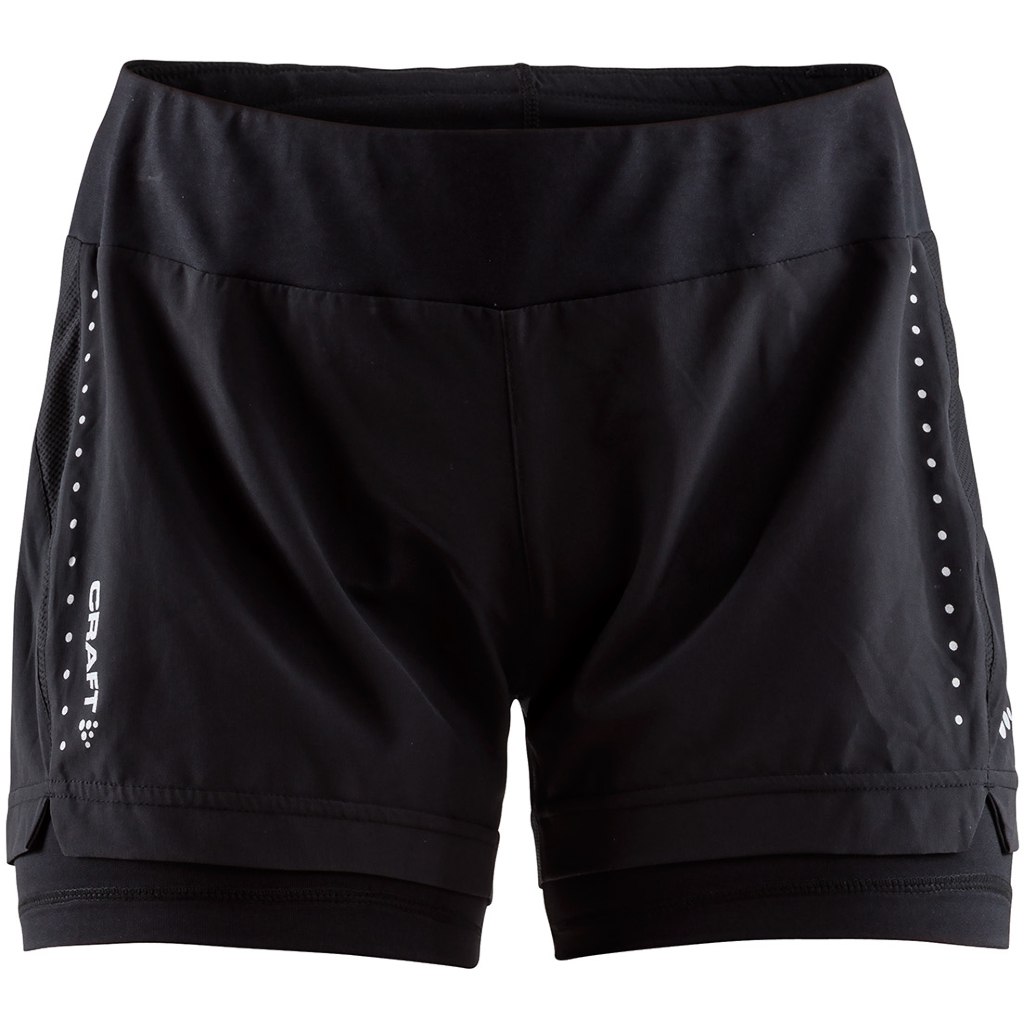Produktbild von CRAFT Essential 2-in-1 Damen Shorts 1906029 - 9999000 Black