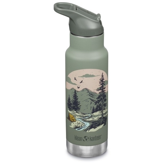Foto de Klean Kanteen Botella Térmica - Kid Classic Flip Sport Cap - 355ml - mountain scape