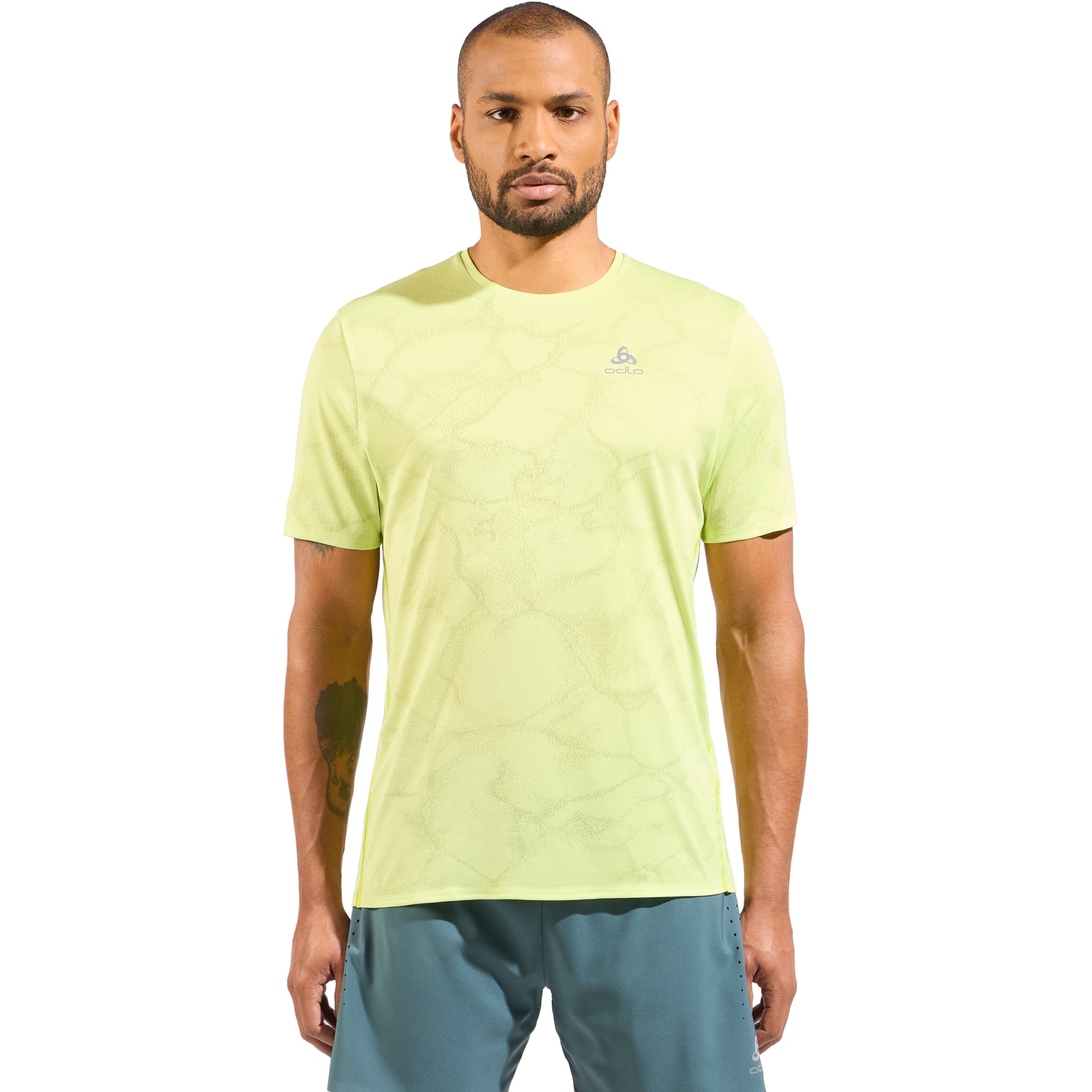 Produktbild von Odlo Zeroweight Engineered Chill-Tec Laufshirt Herren - sharp green melange