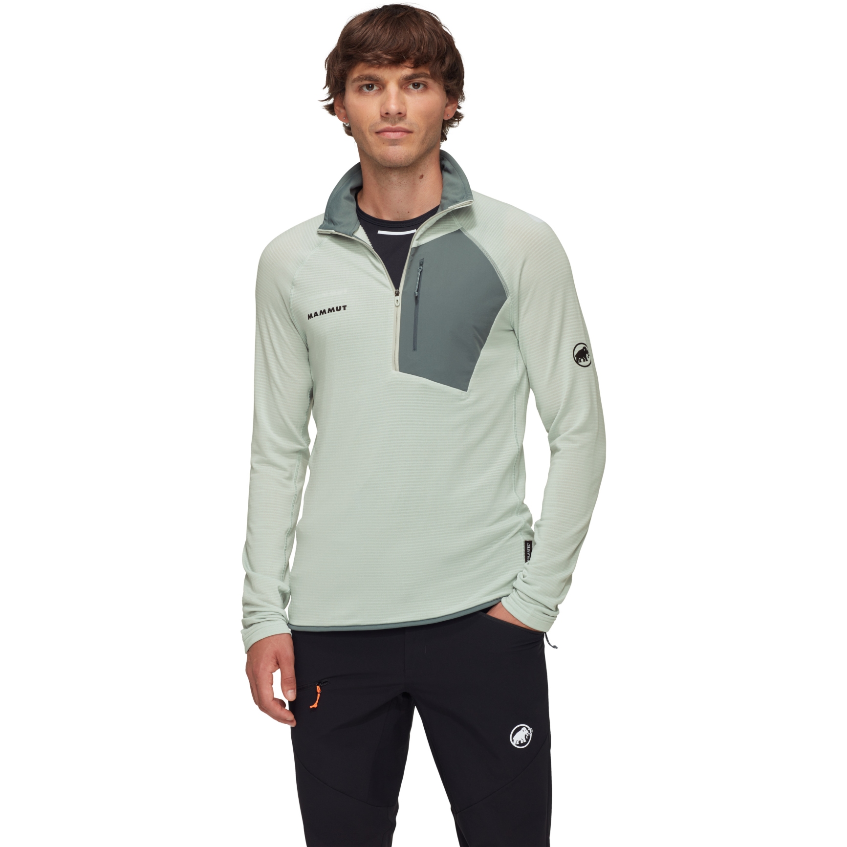 Produktbild von Mammut Aenergy Light Half Zip Midlayer Pullover Herren - silver sage-strata