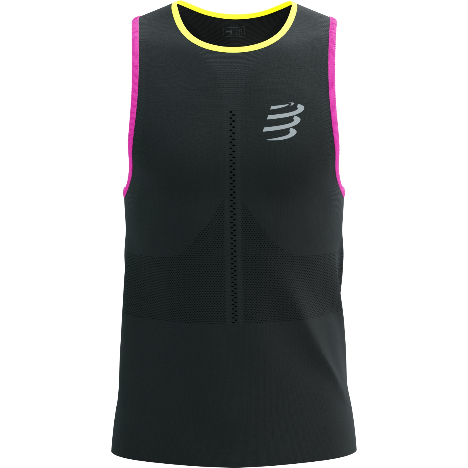 Produktbild von Compressport Pro Racing Tanktop Herren - black/safety yellow/neon pink