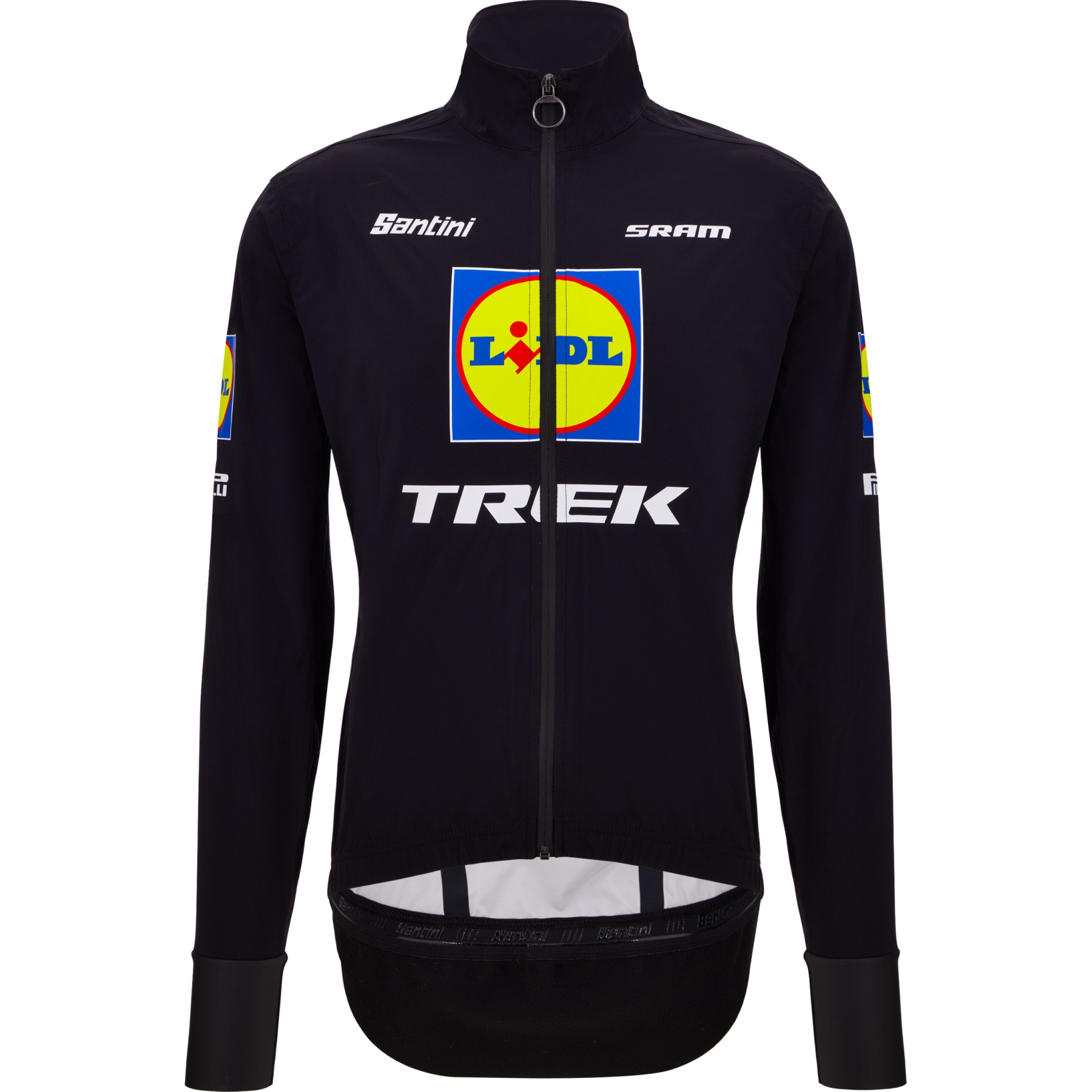 Produktbild von Santini Team Lidl-Trek 2024 Fahrrad-Regenjacke Neo Shell Herren - Fan Line RE5077524LTNEOS - schwarz NE