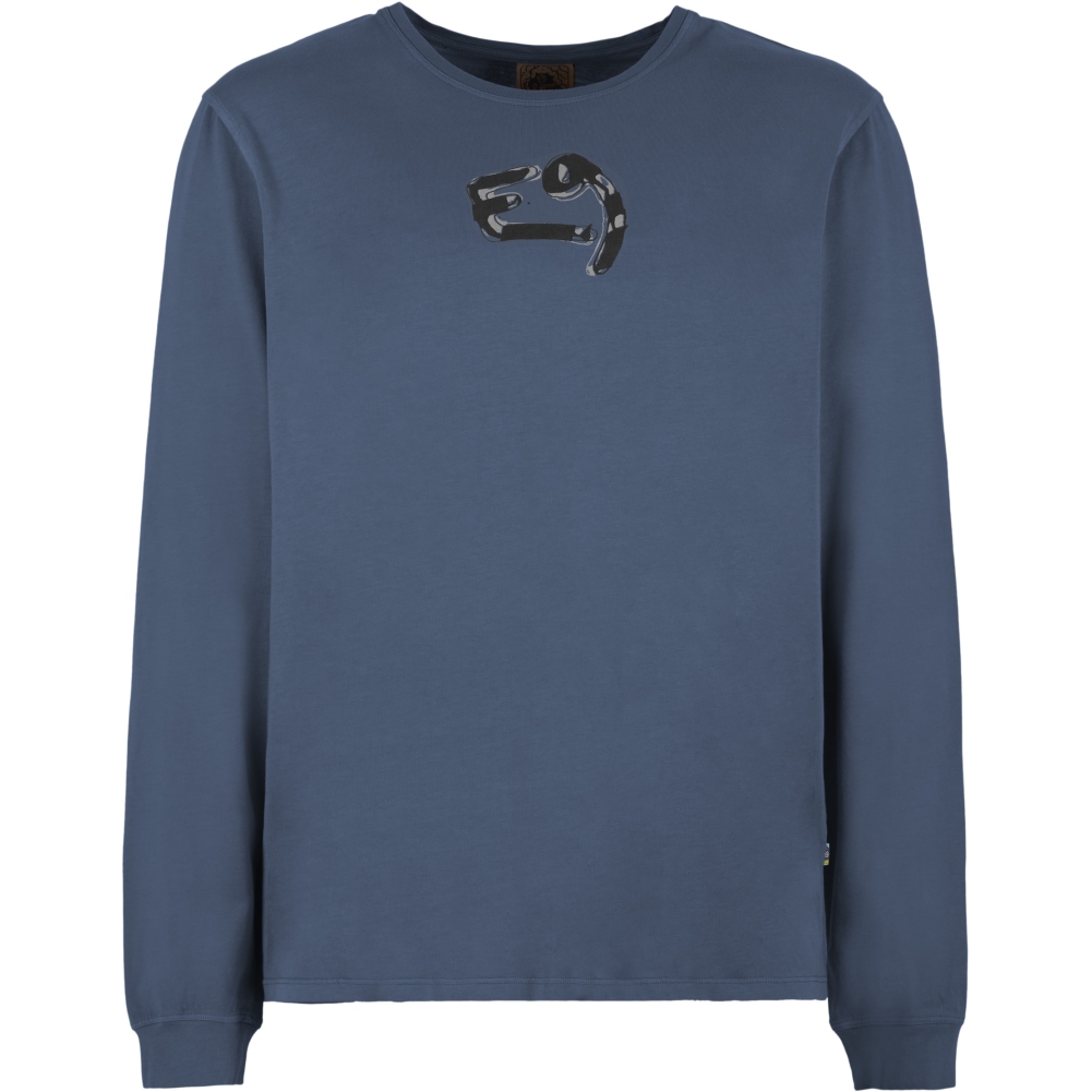 Мужская рубашка с длинным рукавом E9 Scola - стального синего цвета