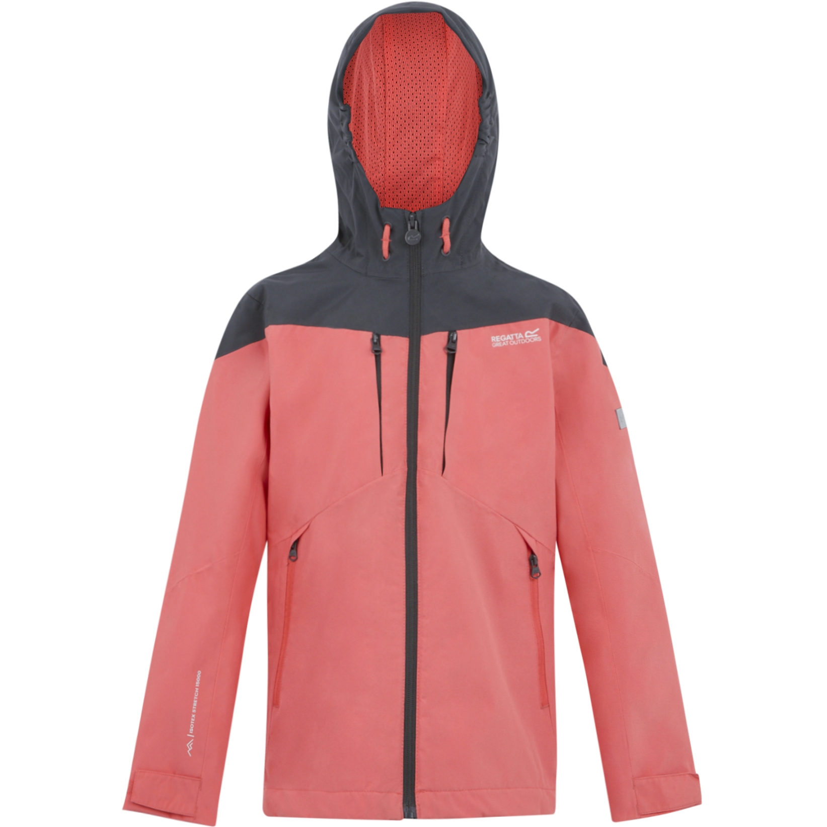 Picture of Regatta Highton Stretch VI Jacket Kids - Peach Bloom/Seal Grey D52
