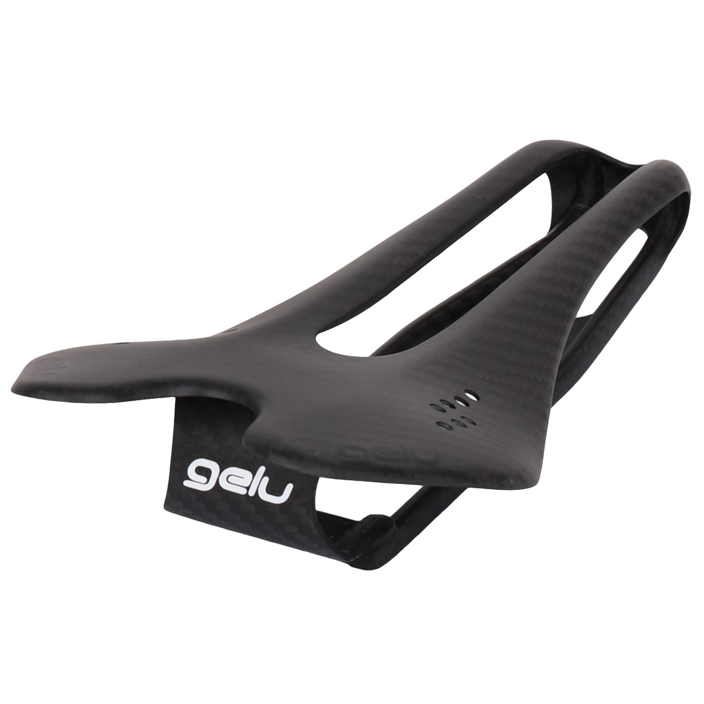 Gelu F3 Carbon Saddle with Punctured Top - black Logos | BIKE24