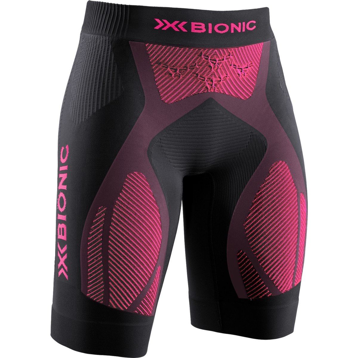Picture of X-Bionic The Trick G2 4.0 Run Shorts for Women - opal black/neon flamingo