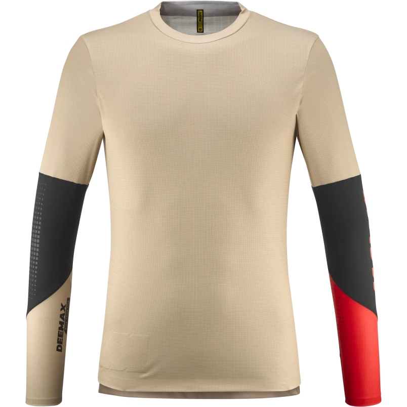 Image of Mavic Deemax Enduro Pro Longsleeve Jersey Men - white pepper/spicy orange