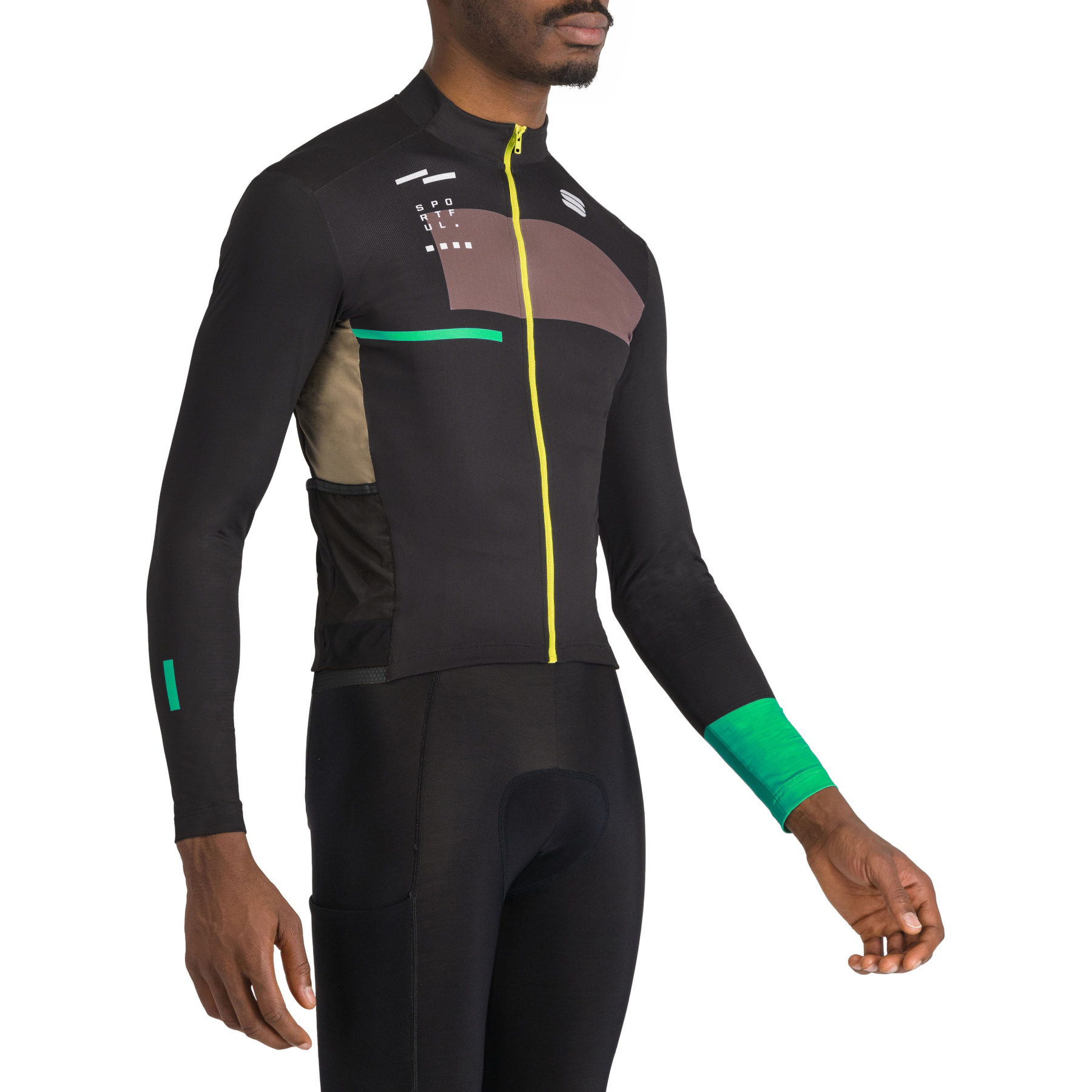 Produktbild von Sportful Breakout Supergiara Thermo-Trikot Herren - 002 Black Huckleberry Olive Green