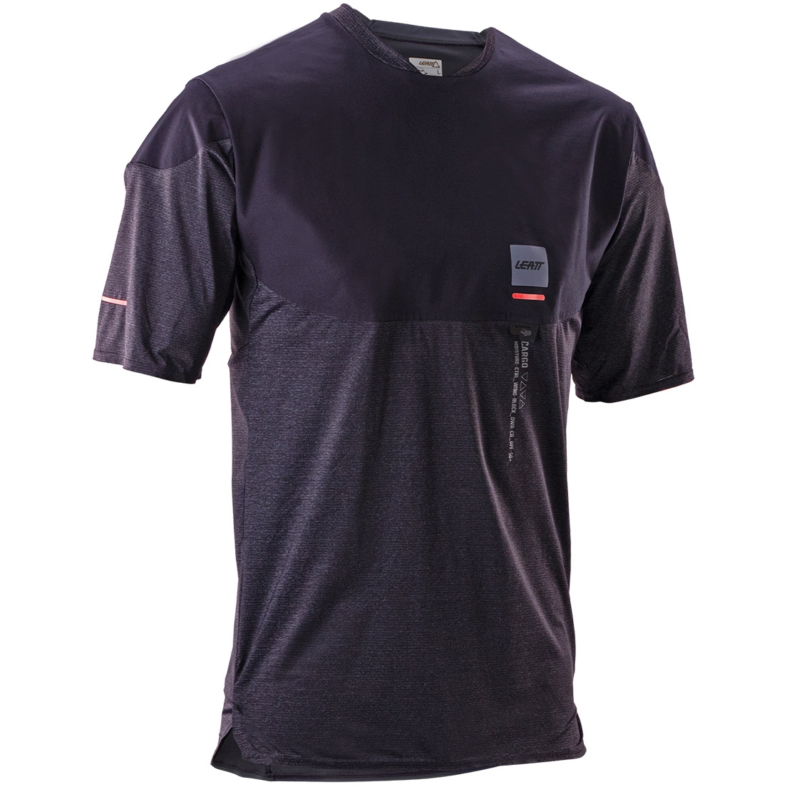 Мужская майка Leatt Trail 6.0 Cargo MTB Jersey - ghost black черный