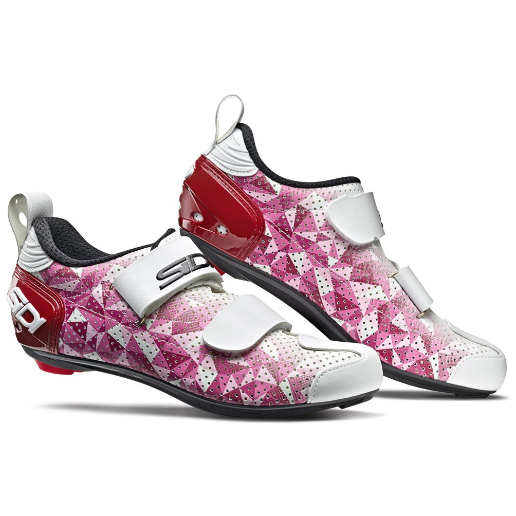 Productfoto van Sidi T5 Air Carbon Composite Woman Triathlon Shoe - pink/red/white