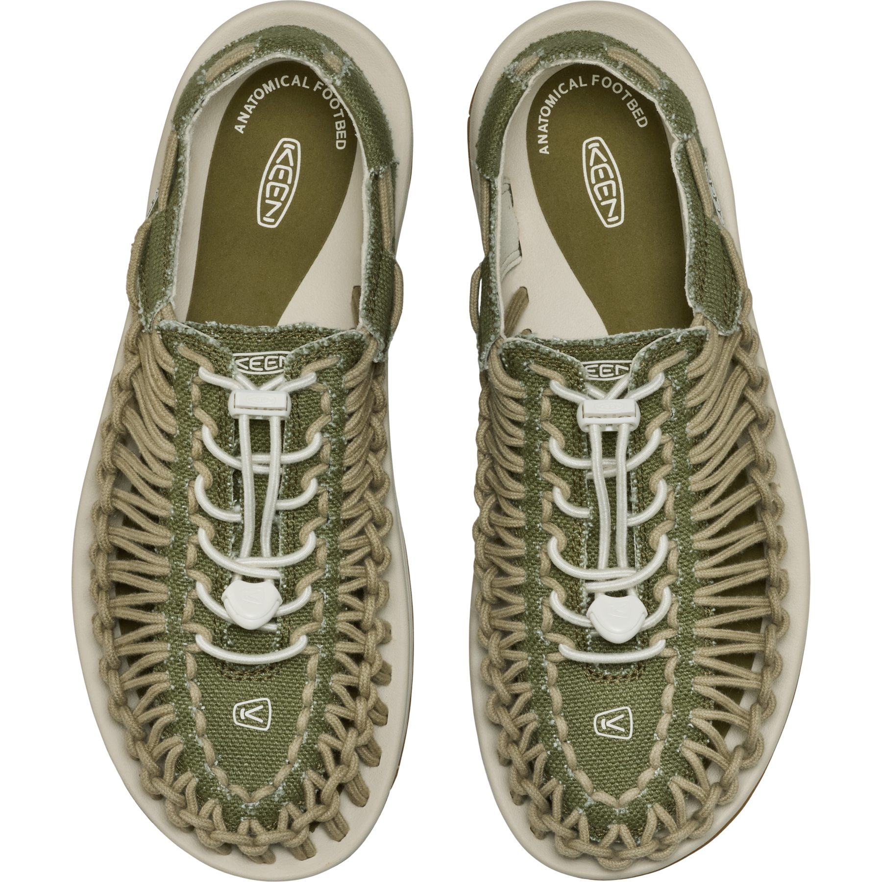 KEEN Uneek Canvas Sandals Men - Martini Olive/Birch | BIKE24