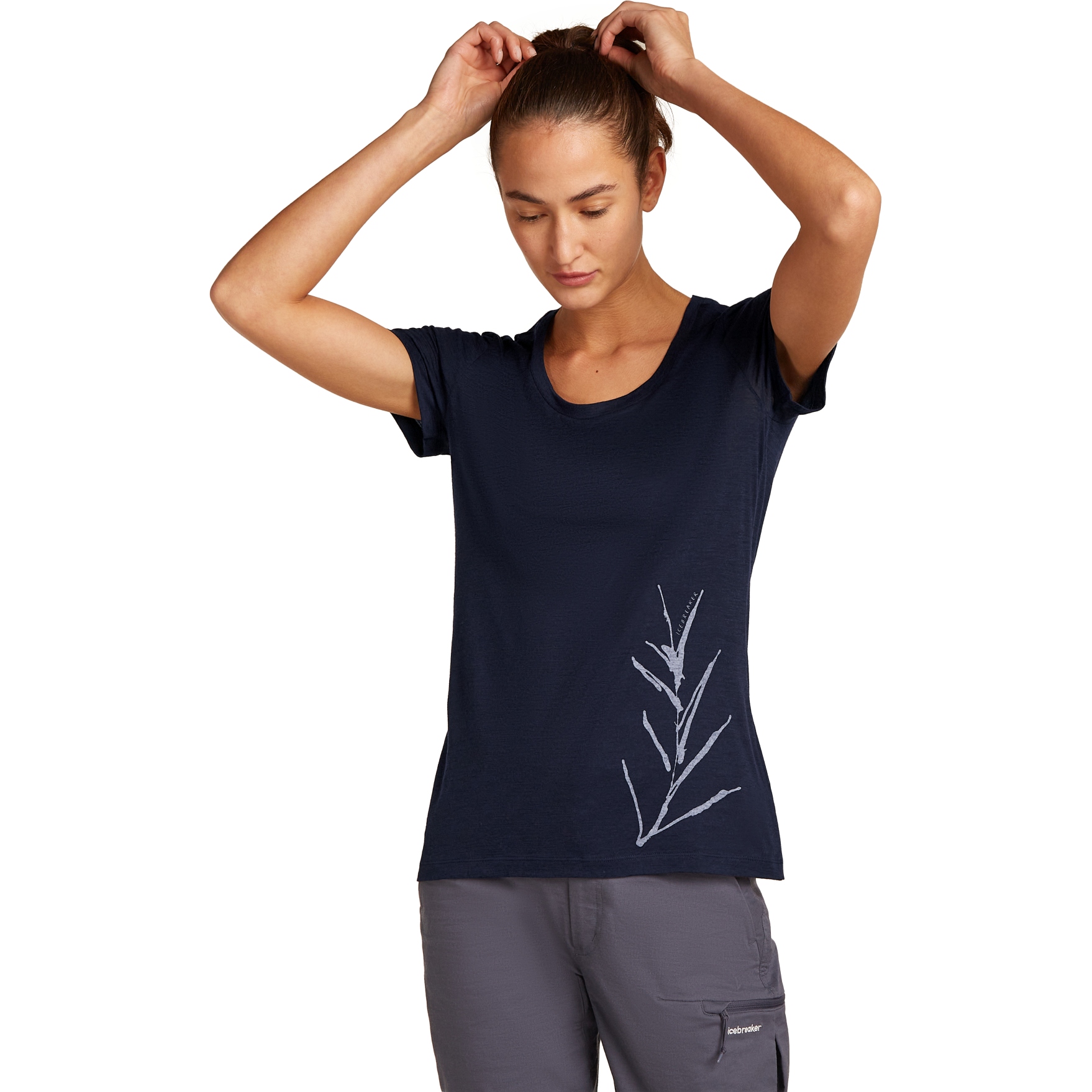 Photo produit de Icebreaker T-Shirt Femme - Merino 150 Tech Lite Scoop Panax - Midnight Navy
