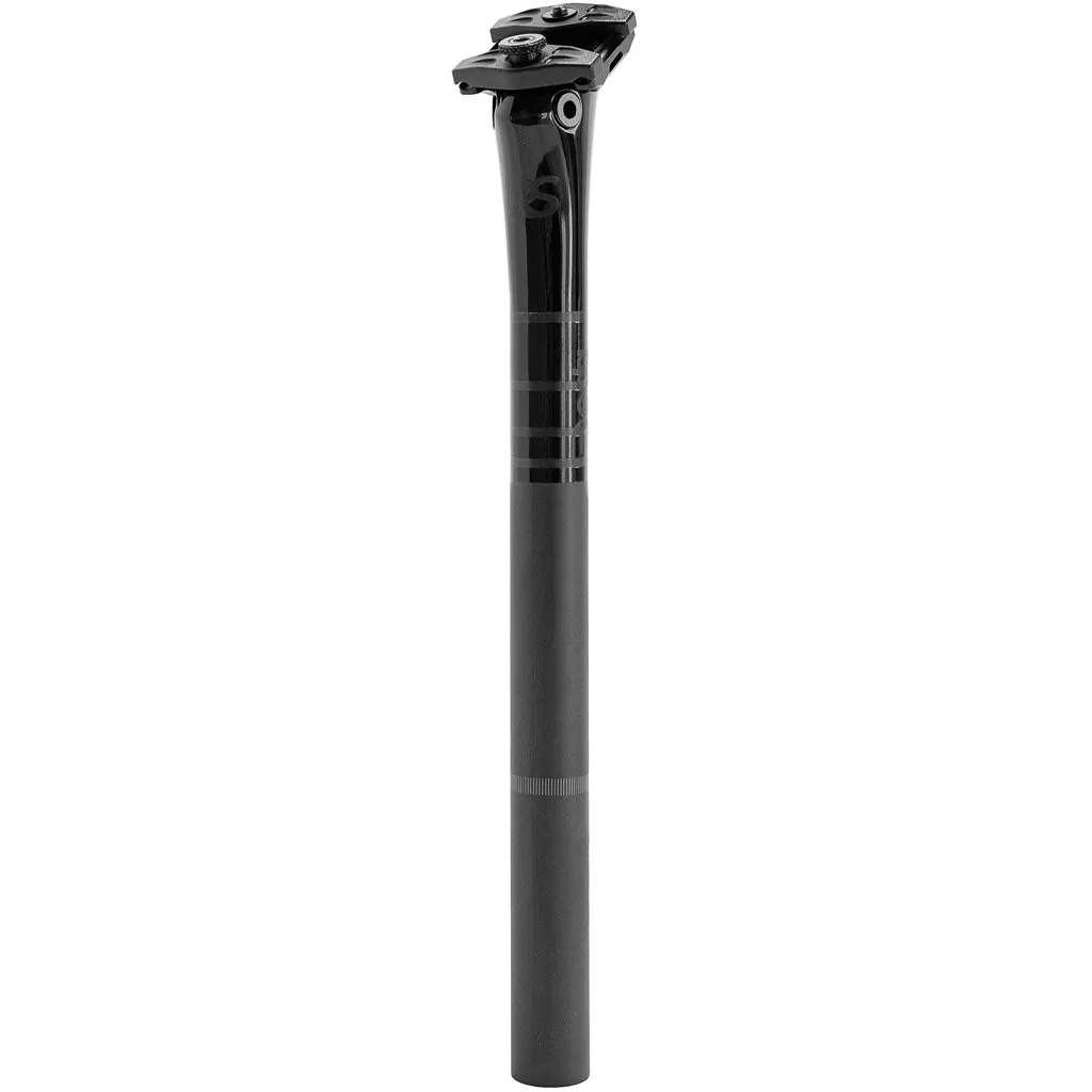 Produktbild von Deda RS Carbon Sattelstütze - 0mm Setback - polish on black (POB)