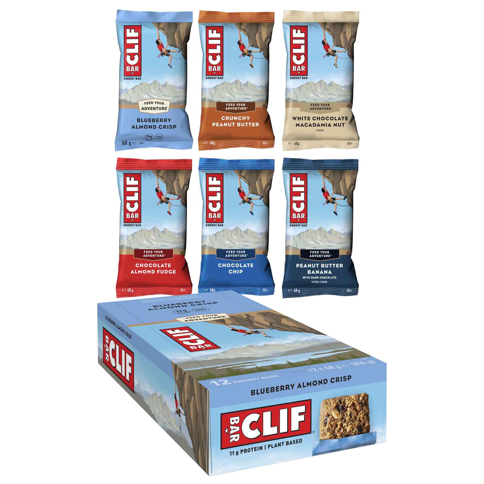Productfoto van Clif Bar The Original Energy Bar - Carbohydrate-Protein-Bar - 12x68g
