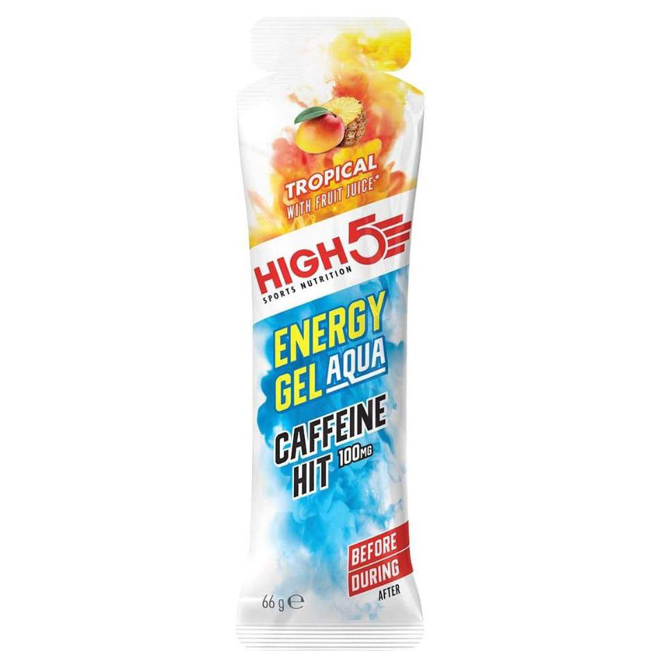 Produktbild von High5 Energy Gel Aqua Caffeine Hit - Fruchtsaft-Gel + Koffein - 5x66g