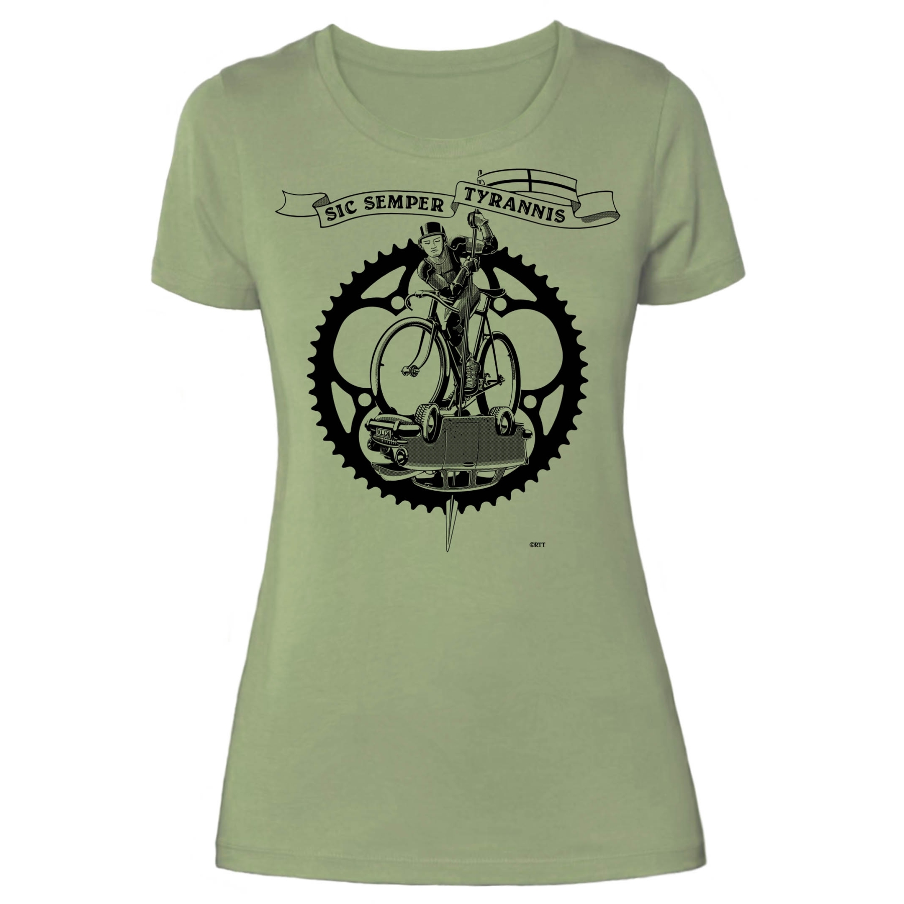 Imagen de RTTshirts Camiseta Bicicleta Mujer - San Jorge - verde claro