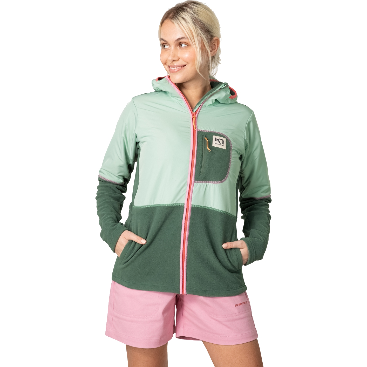 Productfoto van Kari Traa Henriette Hybrid Jas Dames - dusty midtone green