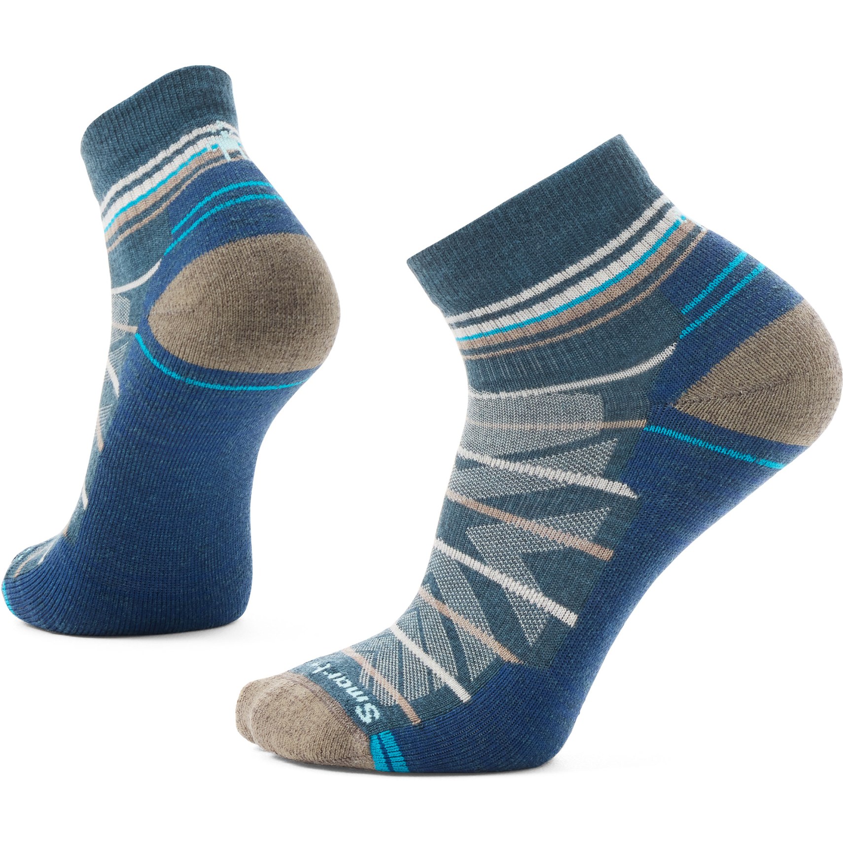 Produktbild von SmartWool Light Cushion Pattern Ankle Wandersocken - G74 twilight blue