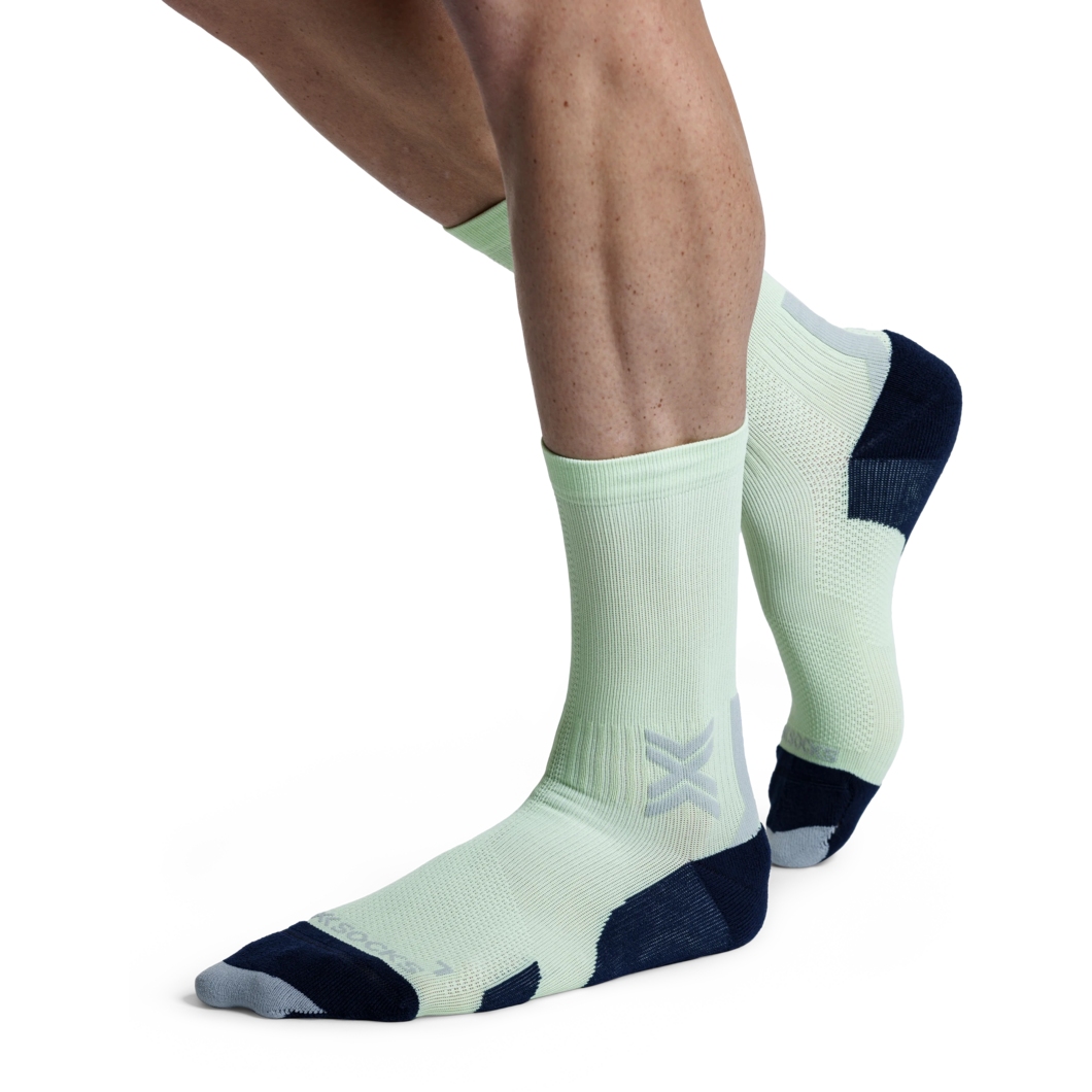 Photo produit de X-Socks Chaussettes de course - Run Discovery Crew - neolime/x black