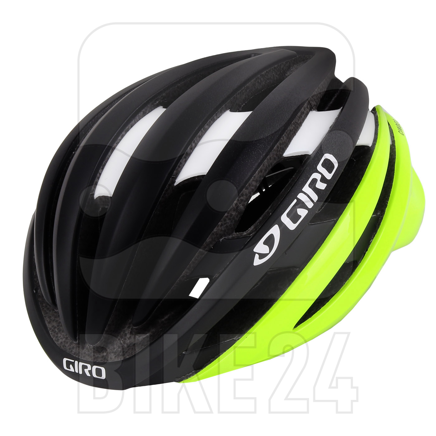 Produktbild von Giro Cinder MIPS Helm - matte black fade / highlight yellow