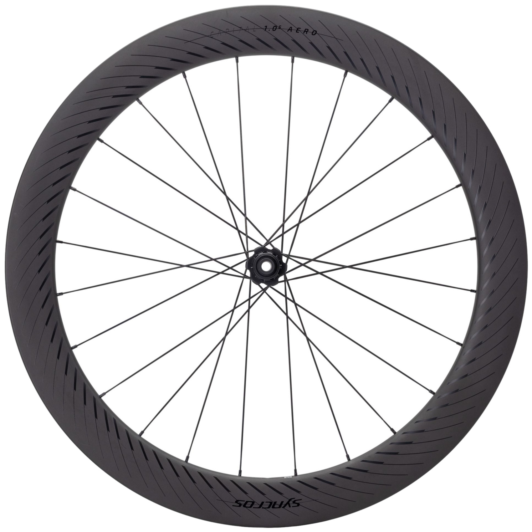 Picture of Syncros Capital 1.0 Aero 60mm Rear Wheel - 28&quot; | Carbon | Hookless | Centerlock | 12x142mm - XDR - black matt