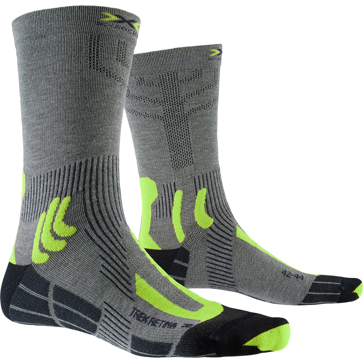 Picture of X-Socks Trek Retina 4.0 Socks - grey melange/phyton yellow/black