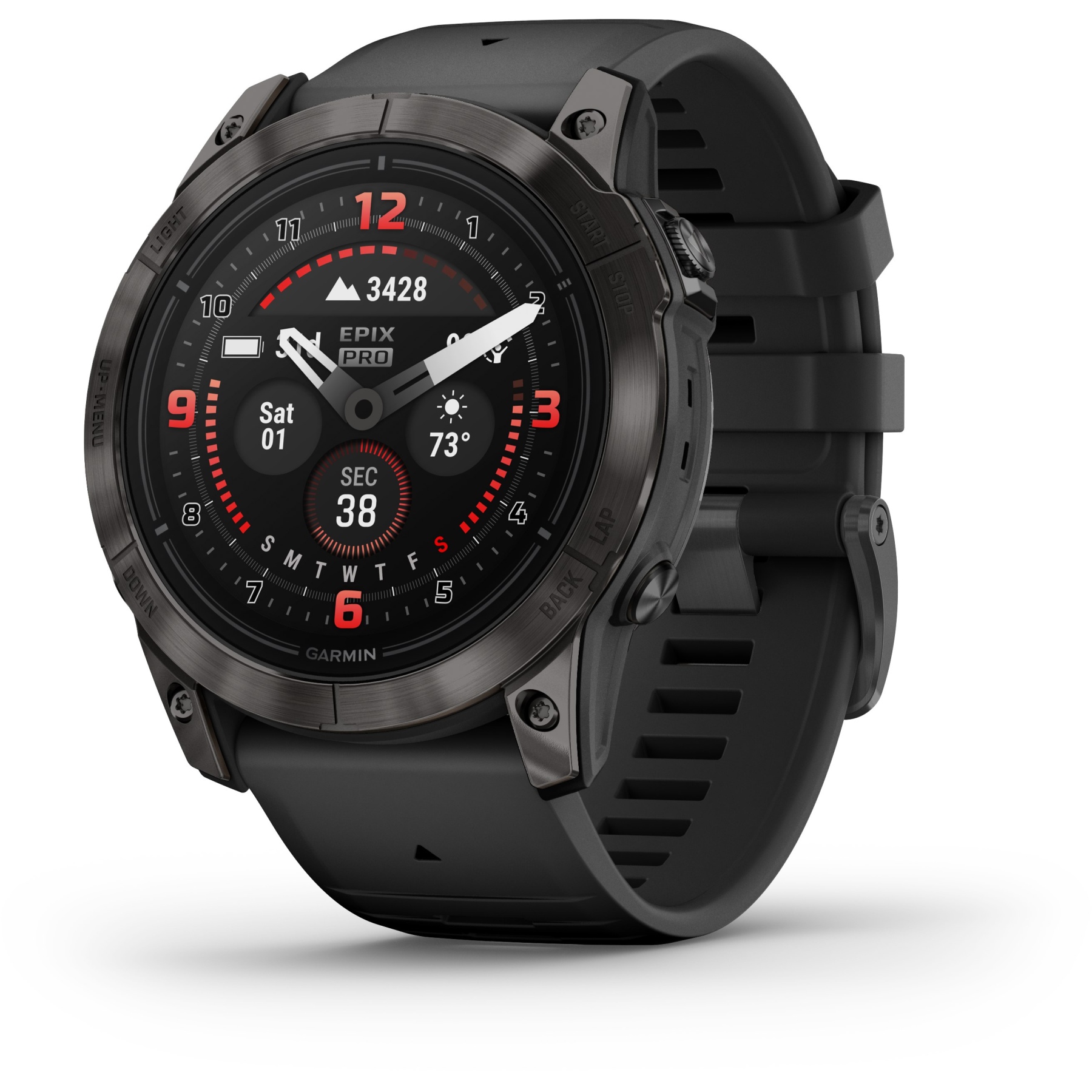 Produktbild von Garmin Epix Pro (Gen 2) Sapphire GPS Smartwatch - 51mm - Carbon/Grau